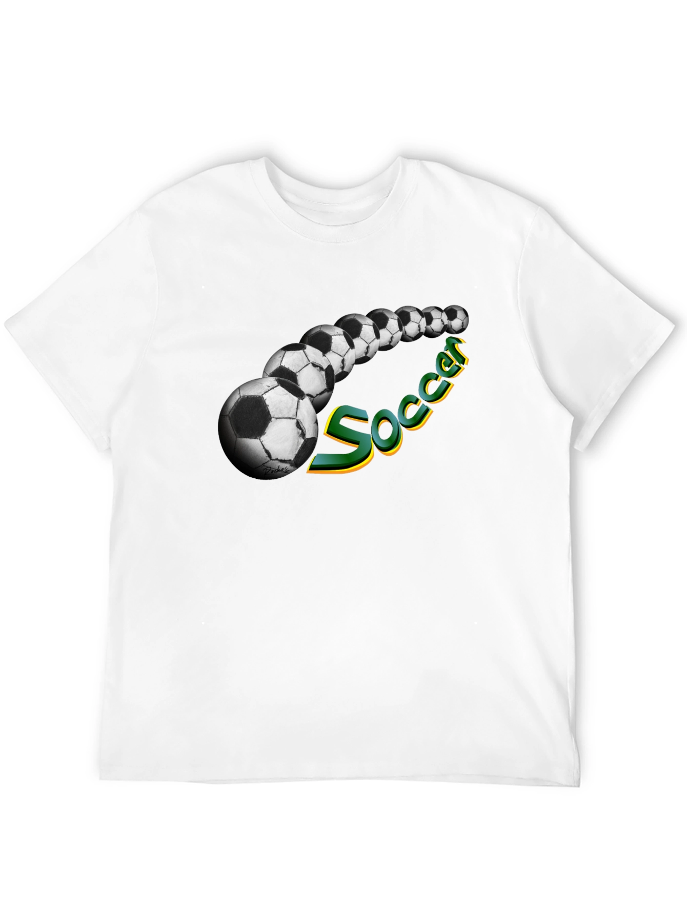 Soccer Ball Graphic Tee - Black