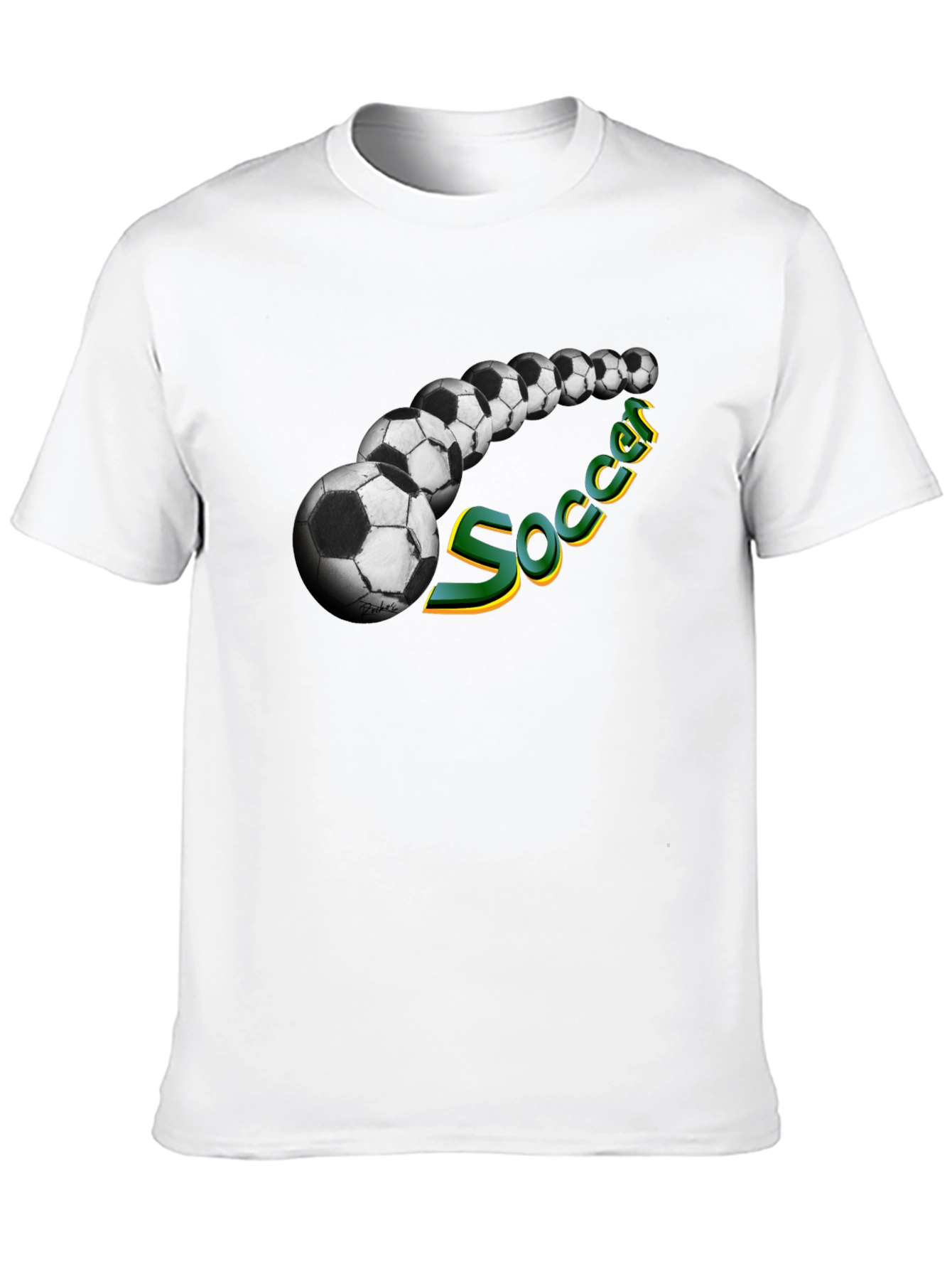 Soccer Ball Graphic Tee - Black