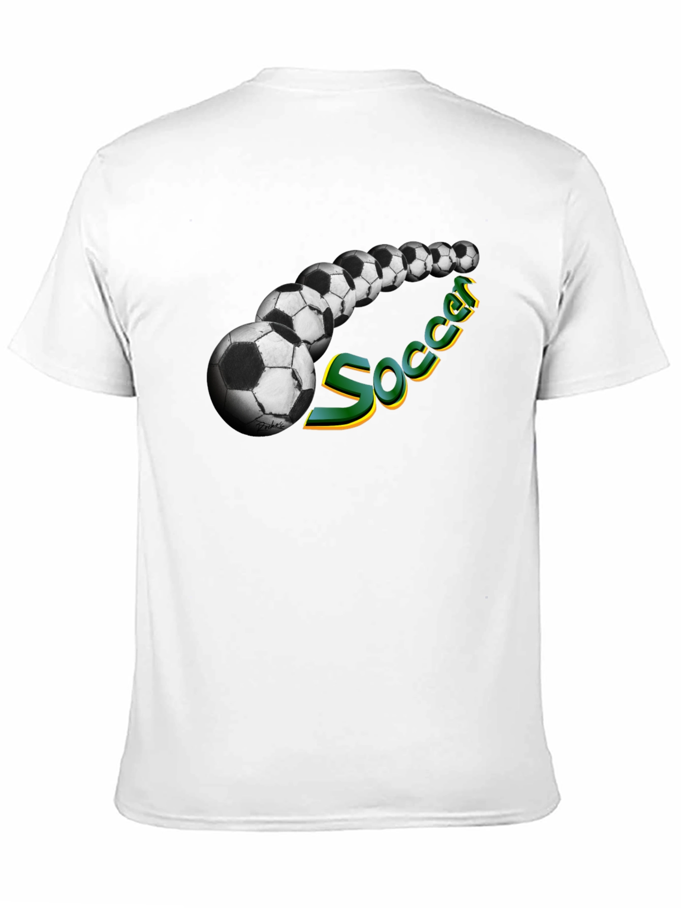 Soccer Ball Graphic Tee - Black