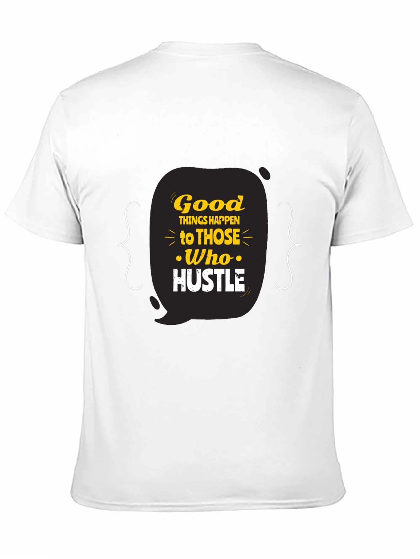 Hustle Graphic Tee - Motivational Black T-Shirt