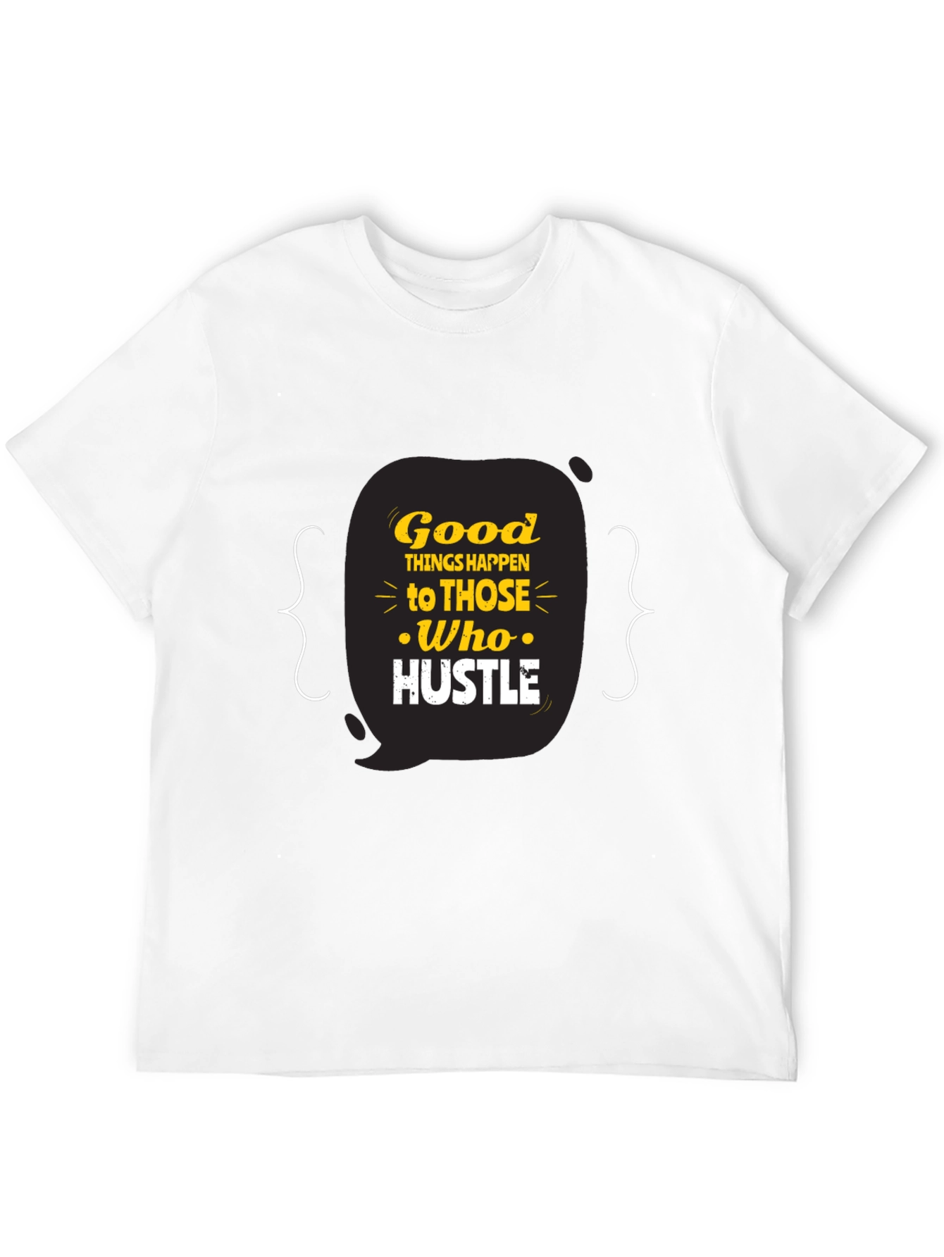 Hustle Graphic Tee - Motivational Black T-Shirt