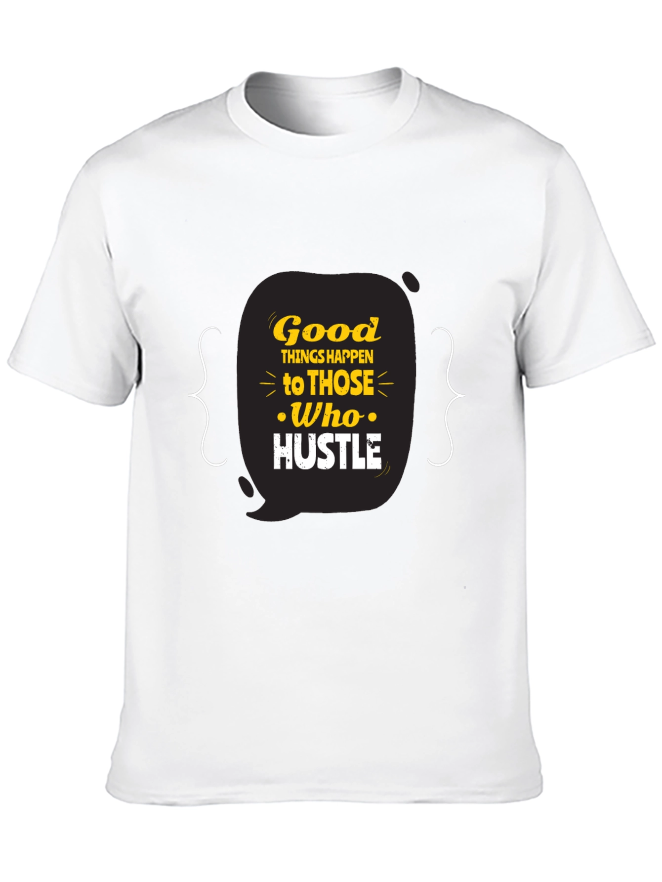 Hustle Graphic Tee - Motivational Black T-Shirt