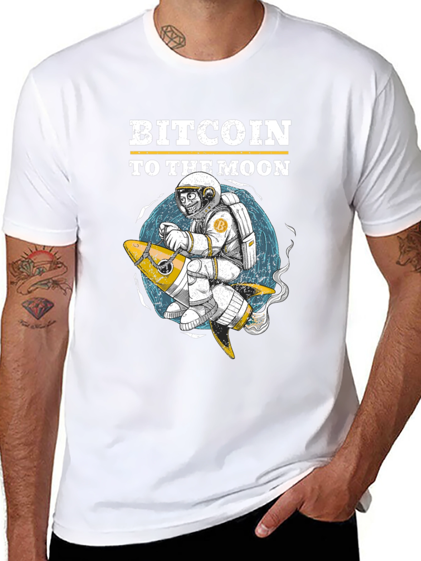 Bitcoin To The Moon Graphic Tee
