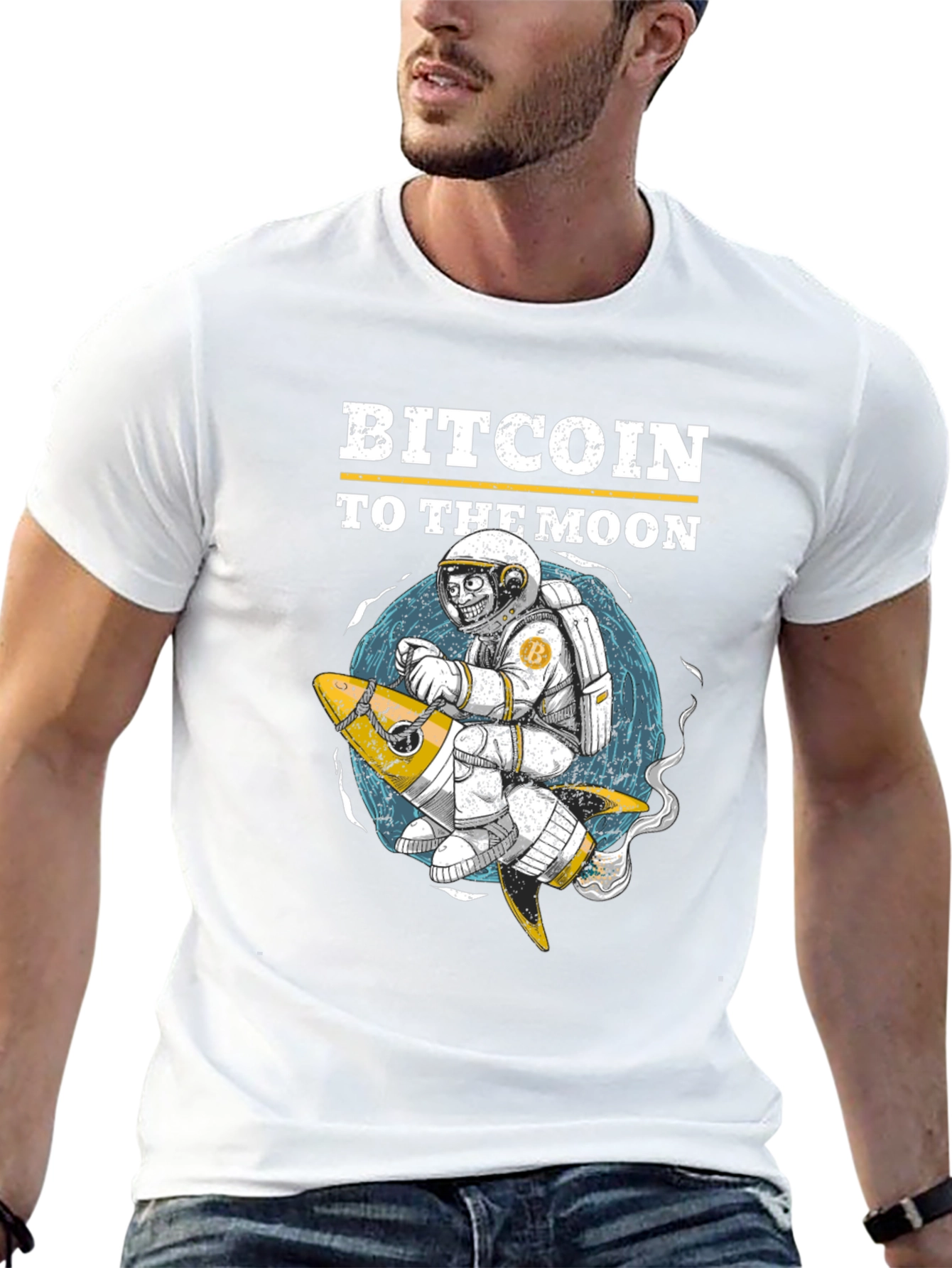 Bitcoin To The Moon Graphic Tee