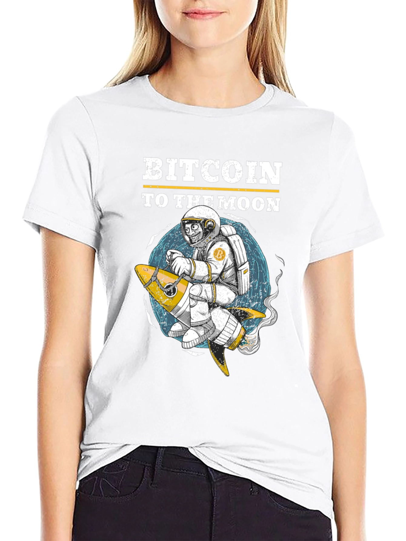 Bitcoin To The Moon Graphic Tee