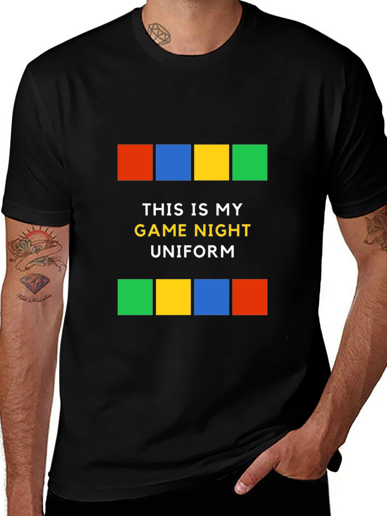 Game Night Uniform Graphic Tee - Black
