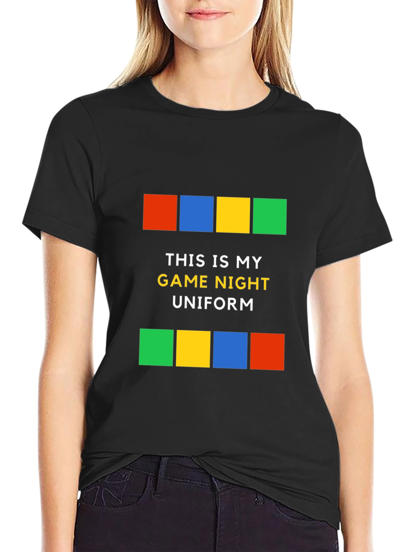 Game Night Uniform Graphic Tee - Black