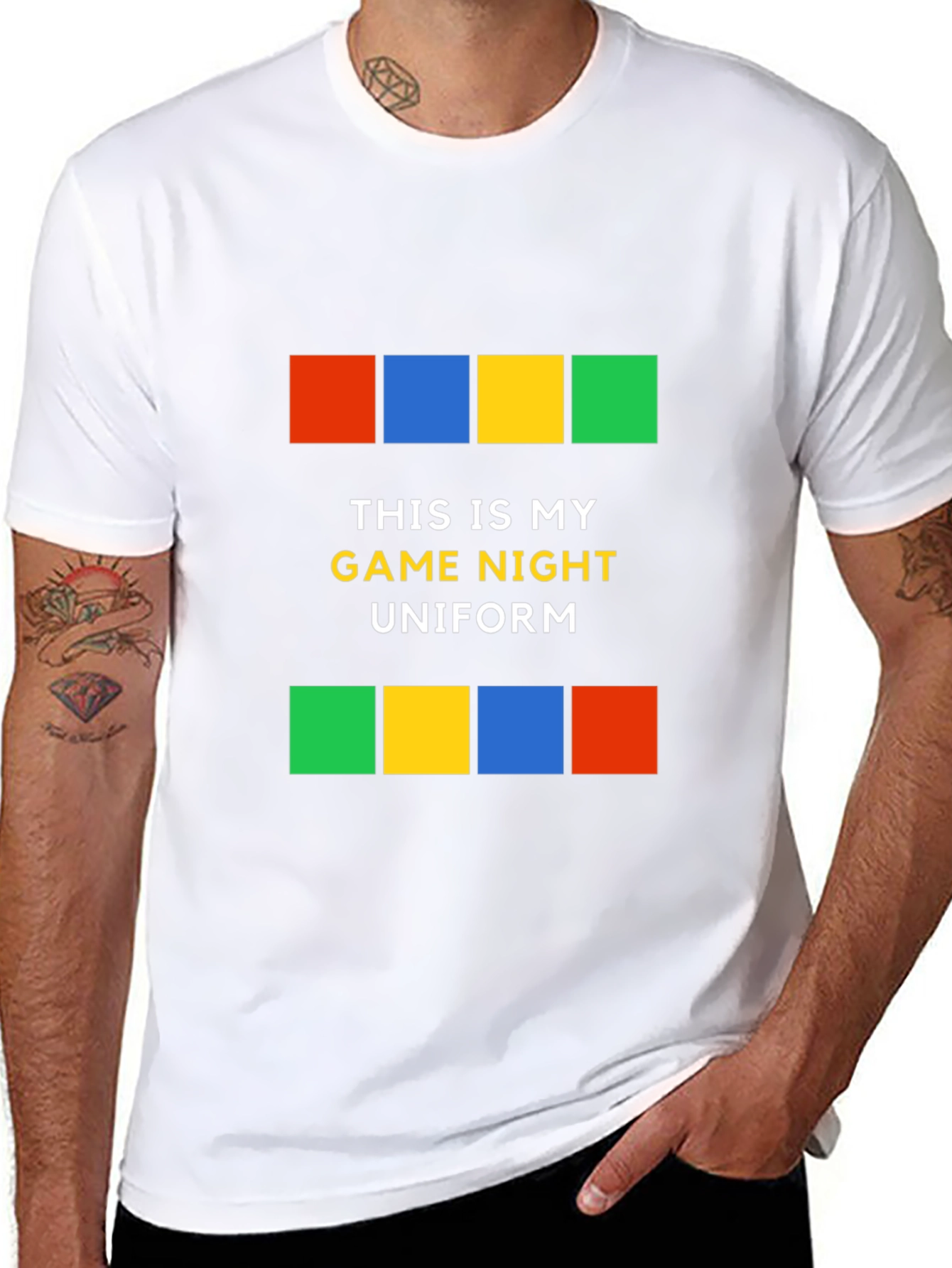 Game Night Uniform Graphic Tee - Black
