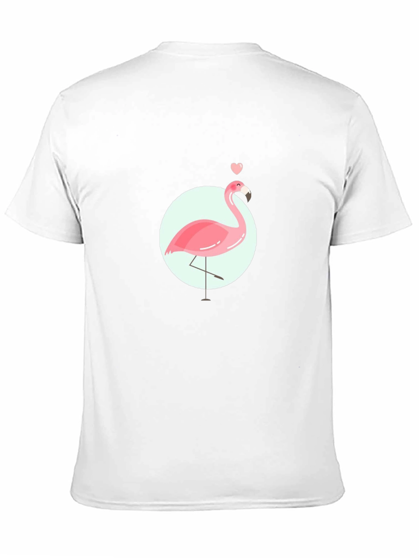 Pink Flamingo Graphic Tee - Black Cotton Casual T-Shirt