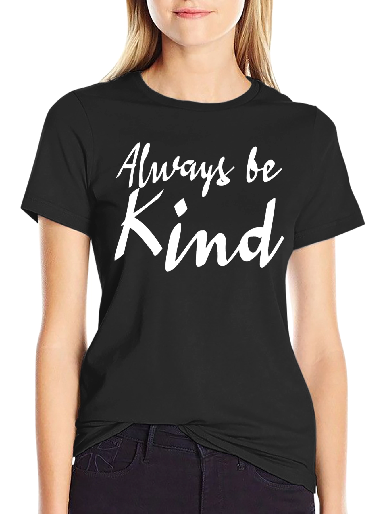 Always Be Kind Black Graphic T-Shirt