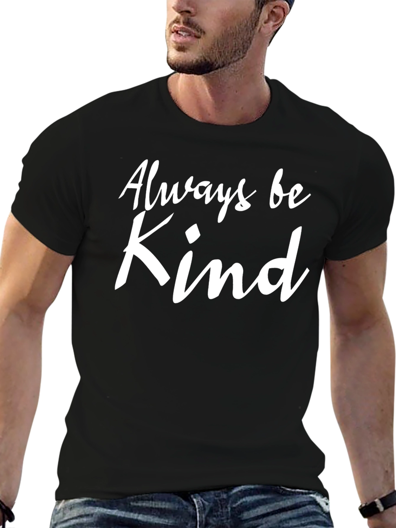 Always Be Kind Black Graphic T-Shirt