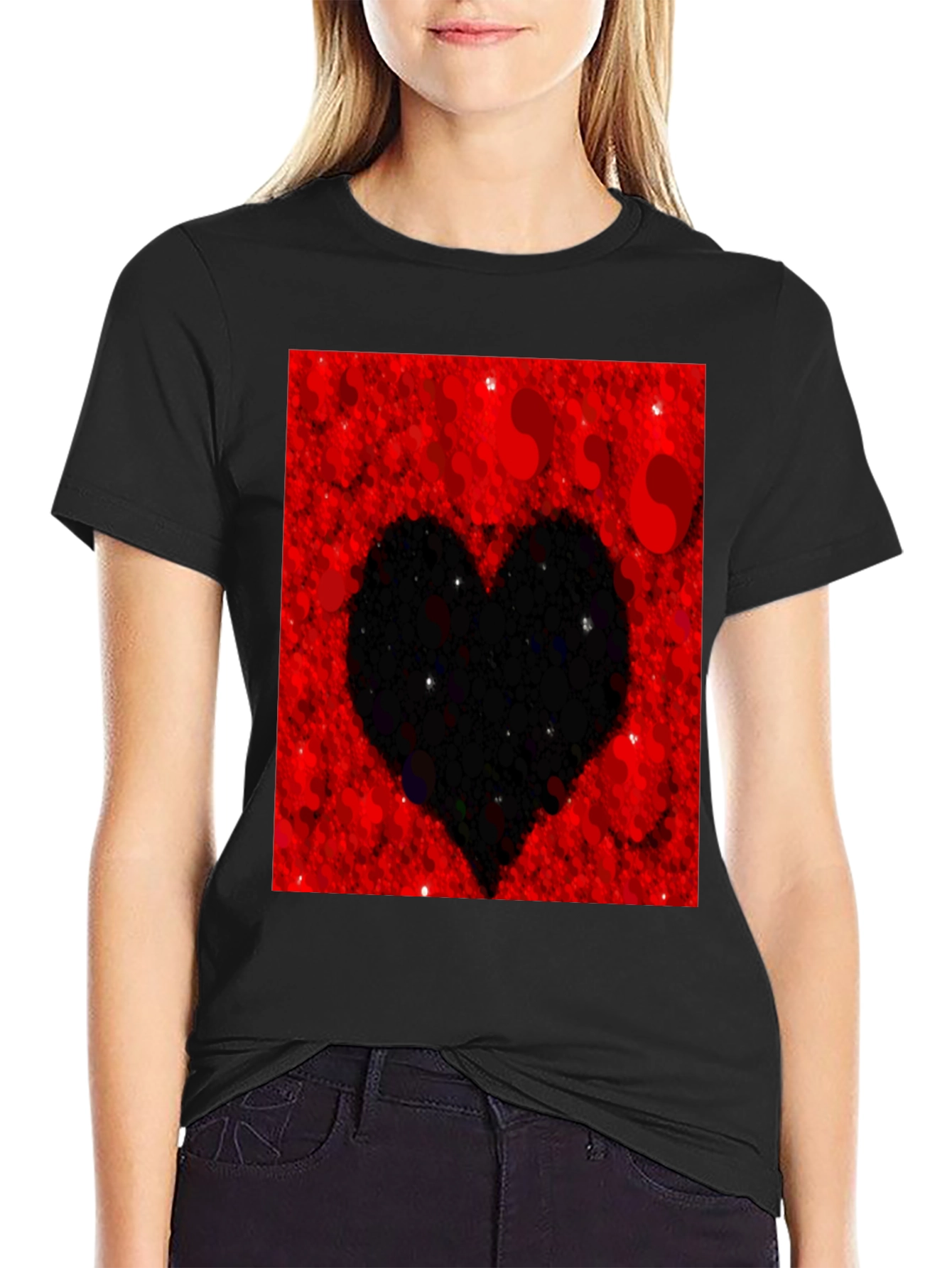 Heart Silhouette T-Shirt - Red Valentines Day Tee