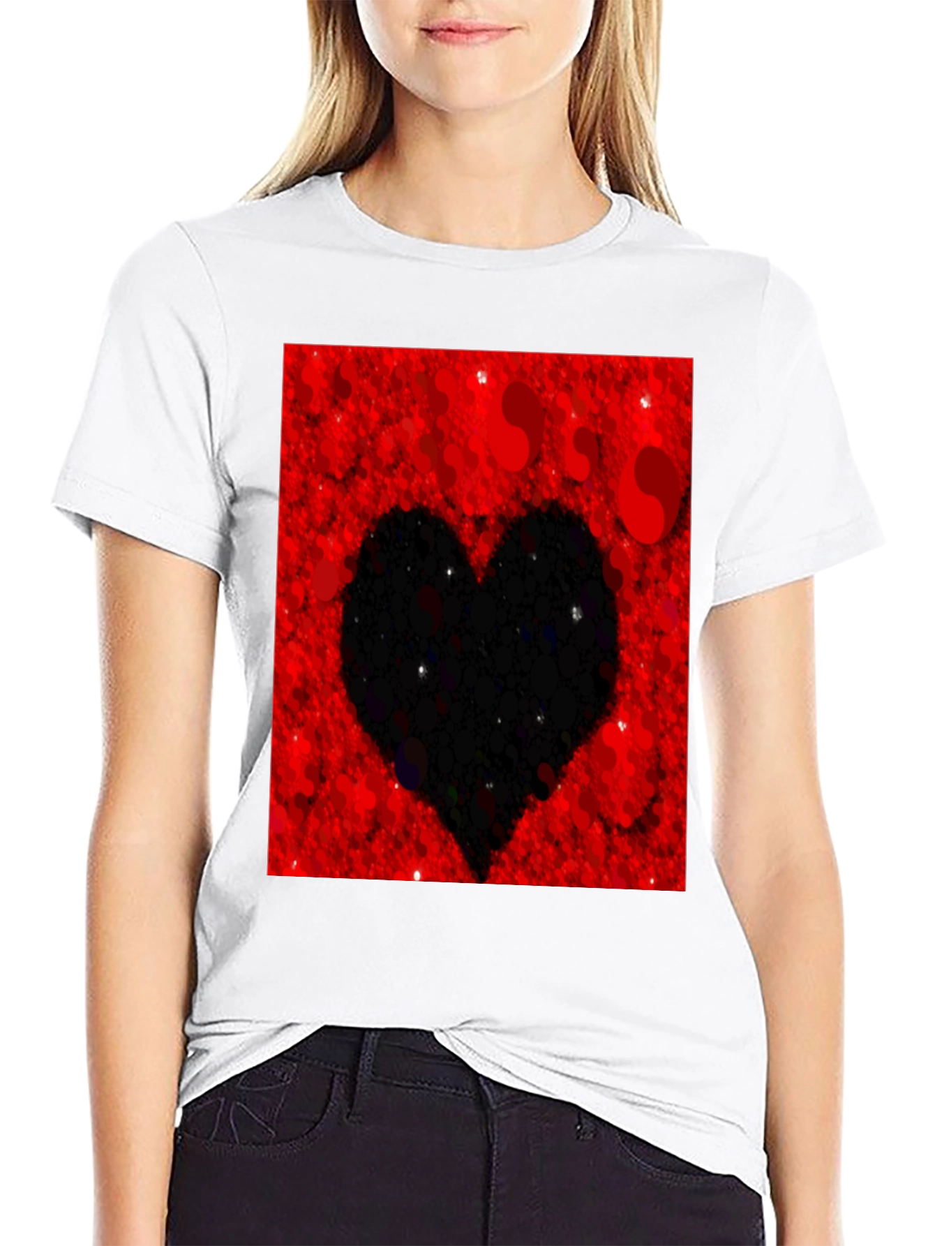 Heart Silhouette T-Shirt - Red Valentines Day Tee