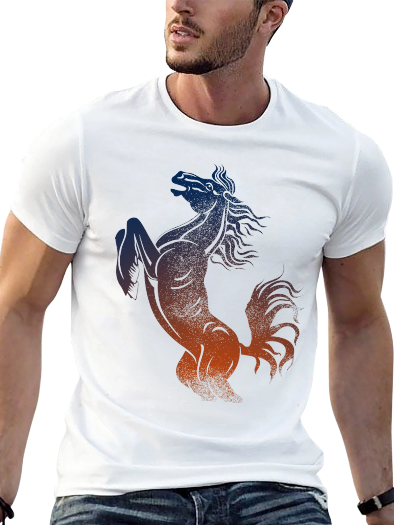 Horse Graphic T-Shirt - Stylish Mens Tee