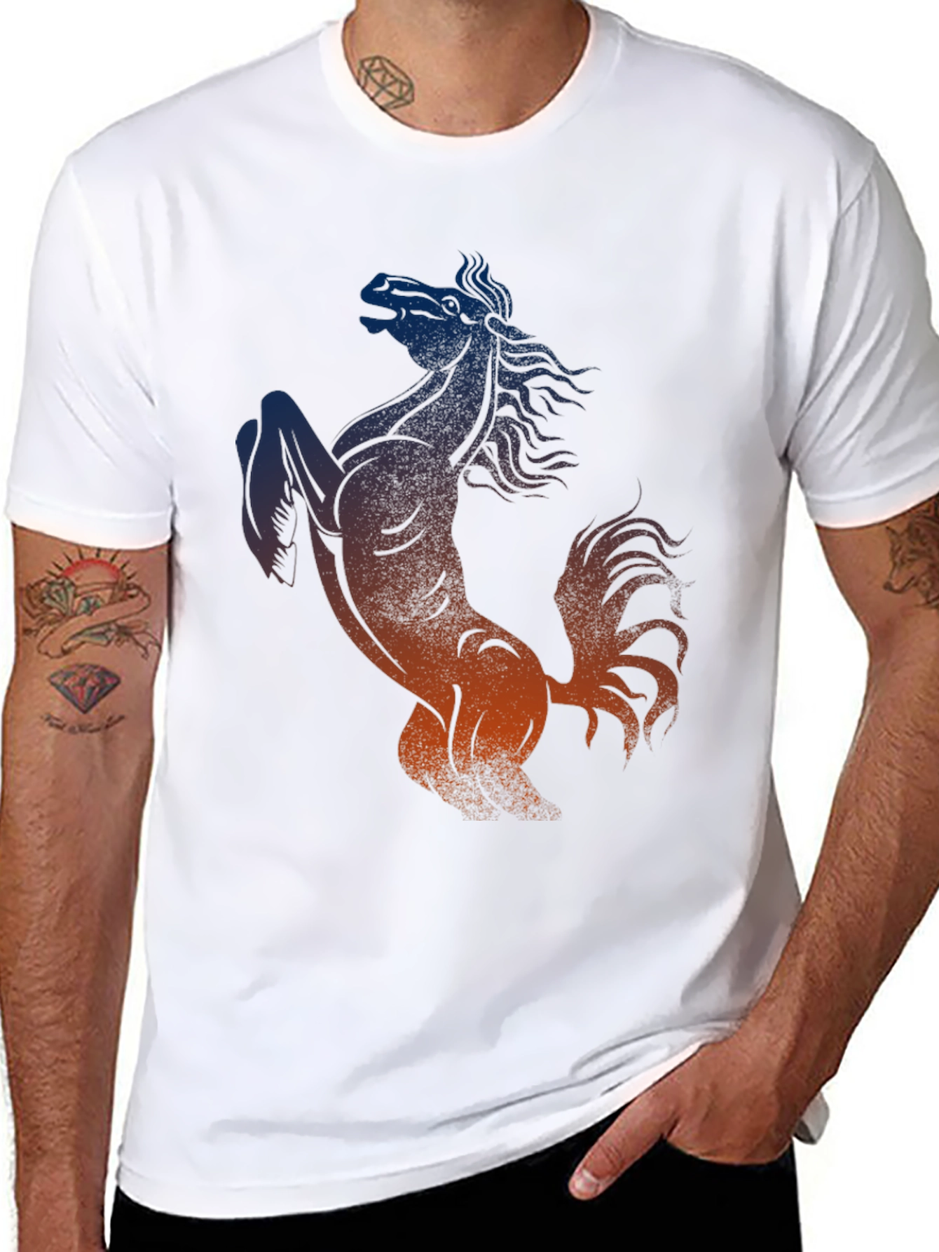 Horse Graphic T-Shirt - Stylish Mens Tee