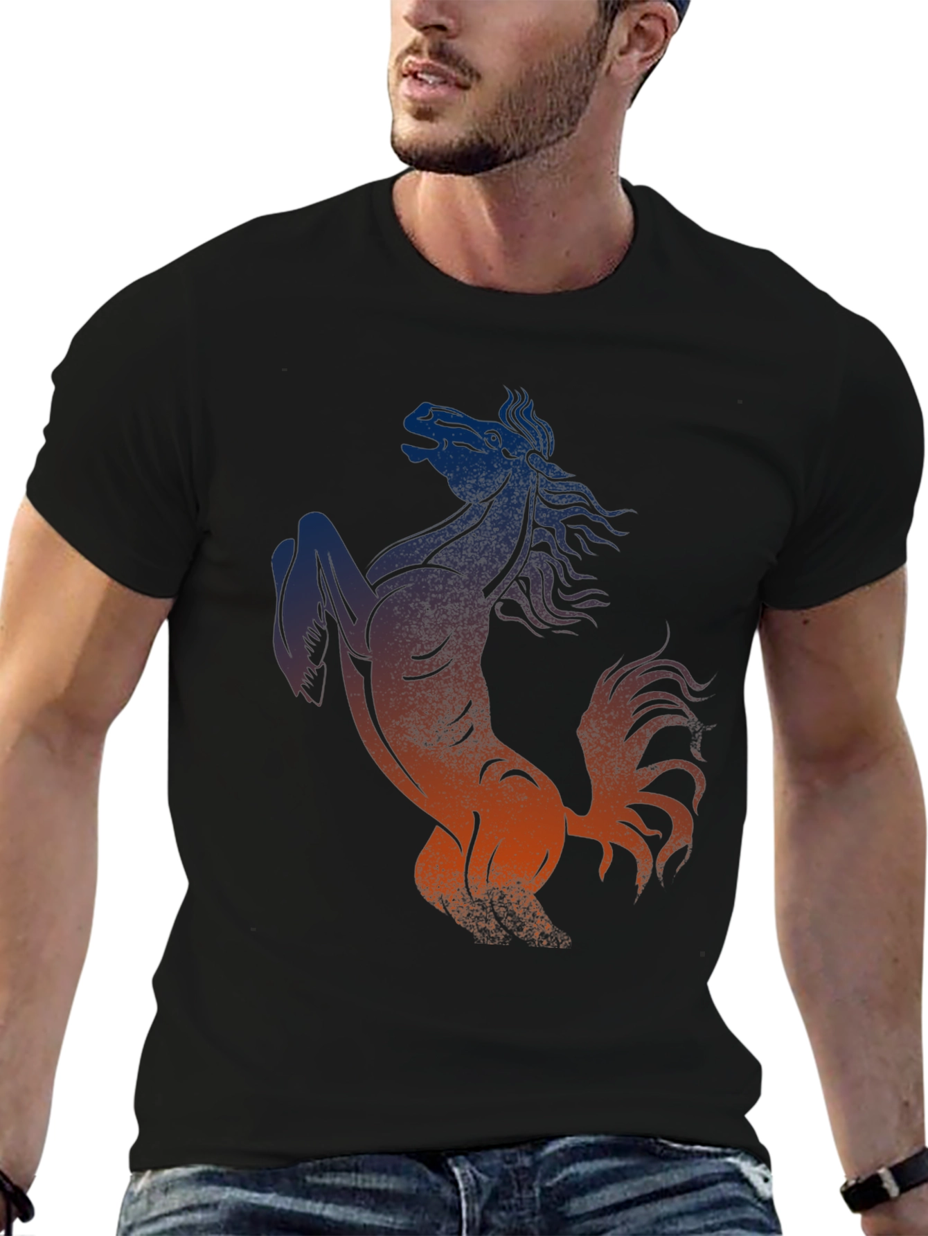 Horse Graphic T-Shirt - Stylish Mens Tee