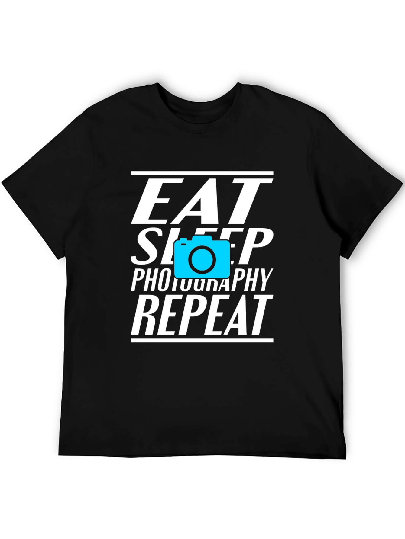 Eat Sleep Photography Repeat Black Graphic Tee