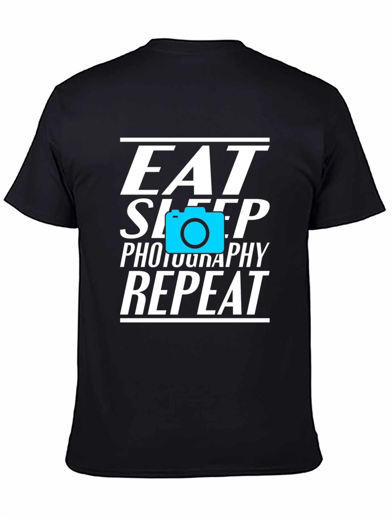 Eat Sleep Photography Repeat Black Graphic Tee