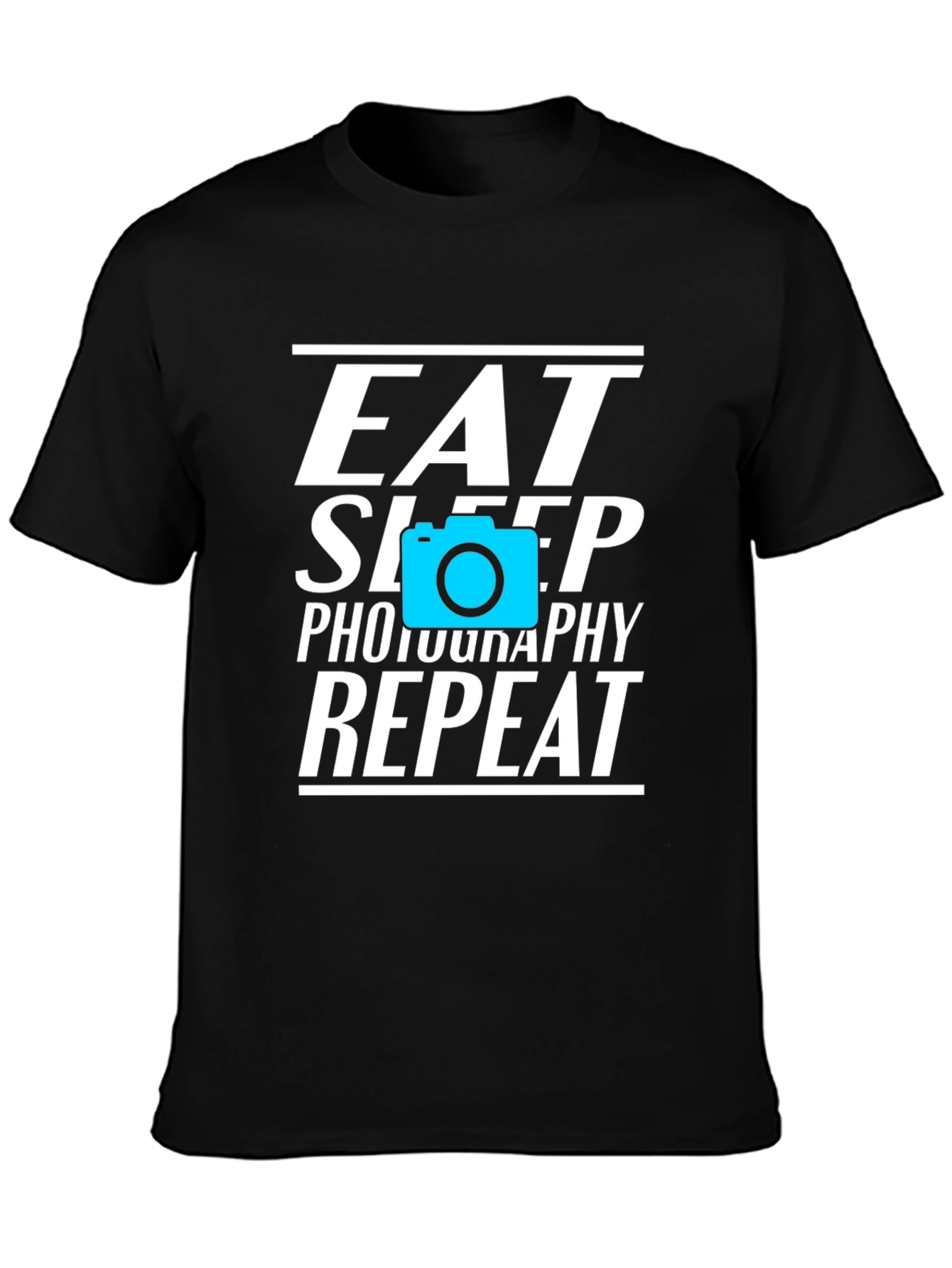 Eat Sleep Photography Repeat Black Graphic Tee