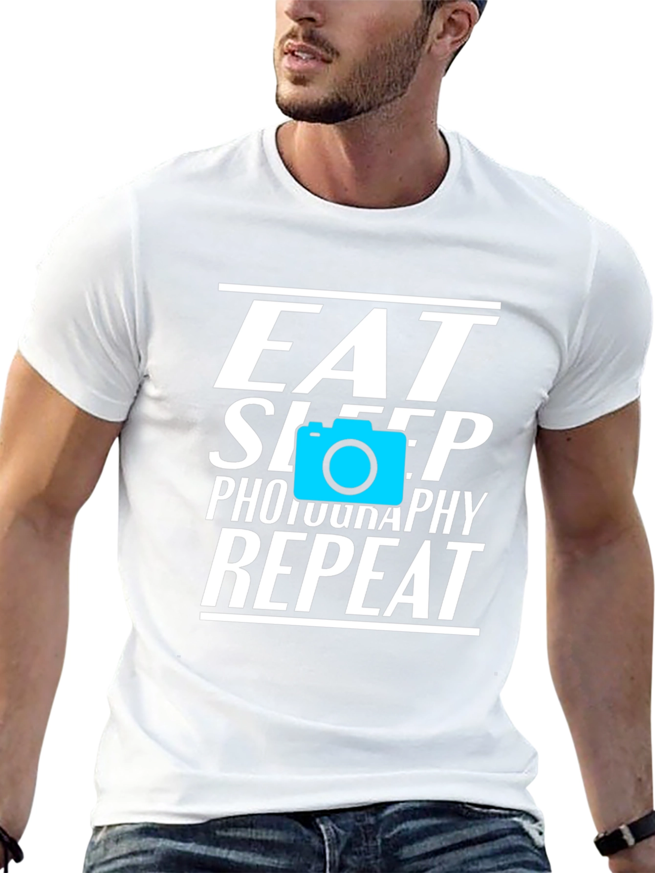Eat Sleep Photography Repeat Black Graphic Tee