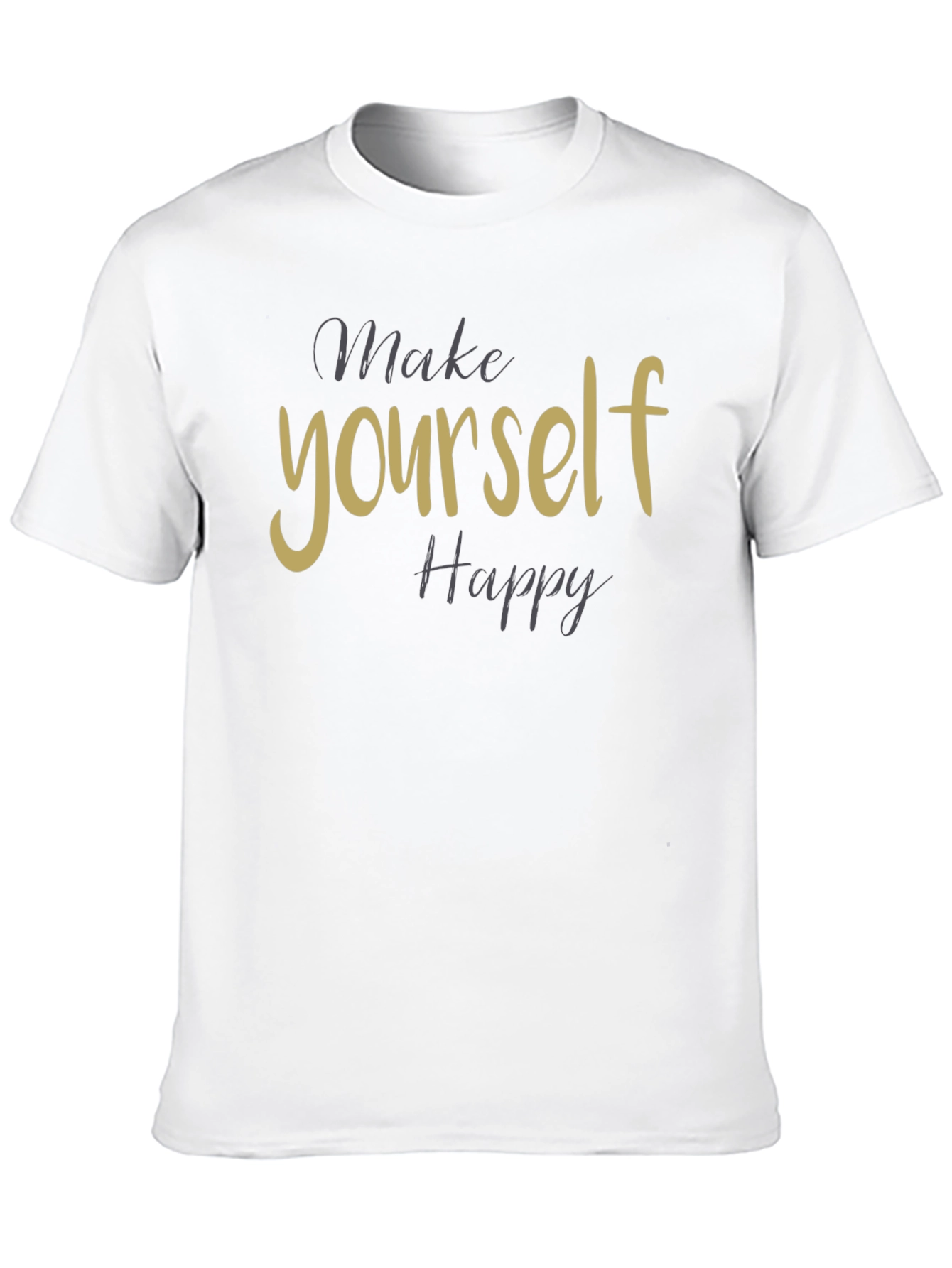 Make Yourself Happy Black Graphic Tee