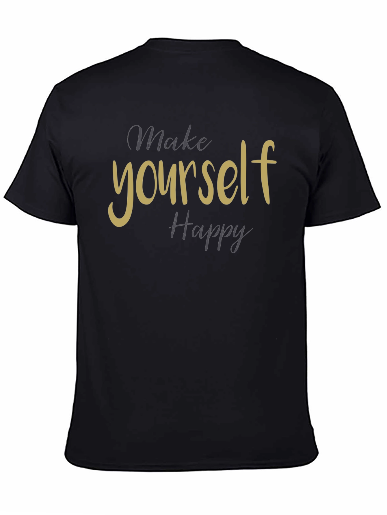 Make Yourself Happy Black Graphic Tee