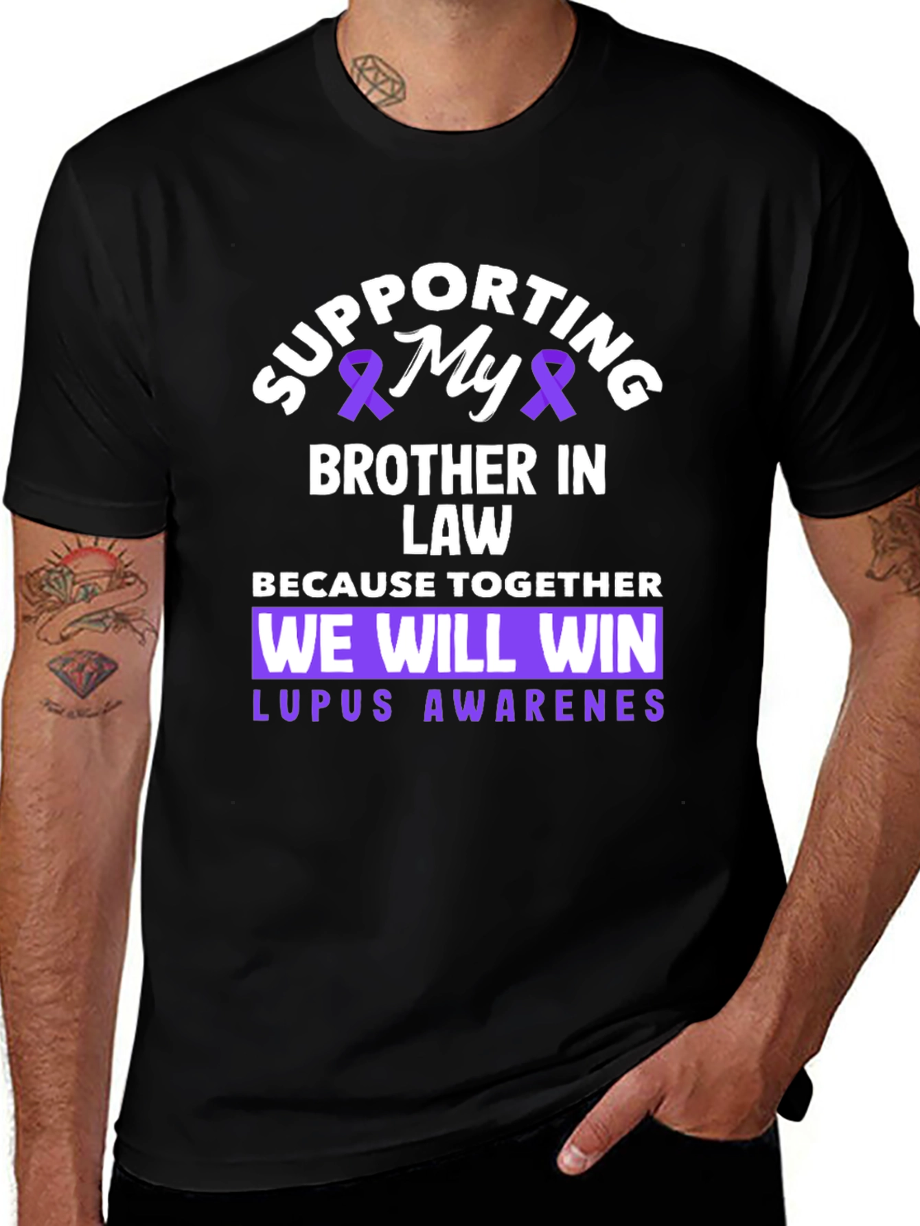 Lupus Awareness Supporting My Brother In Law T-Shirt