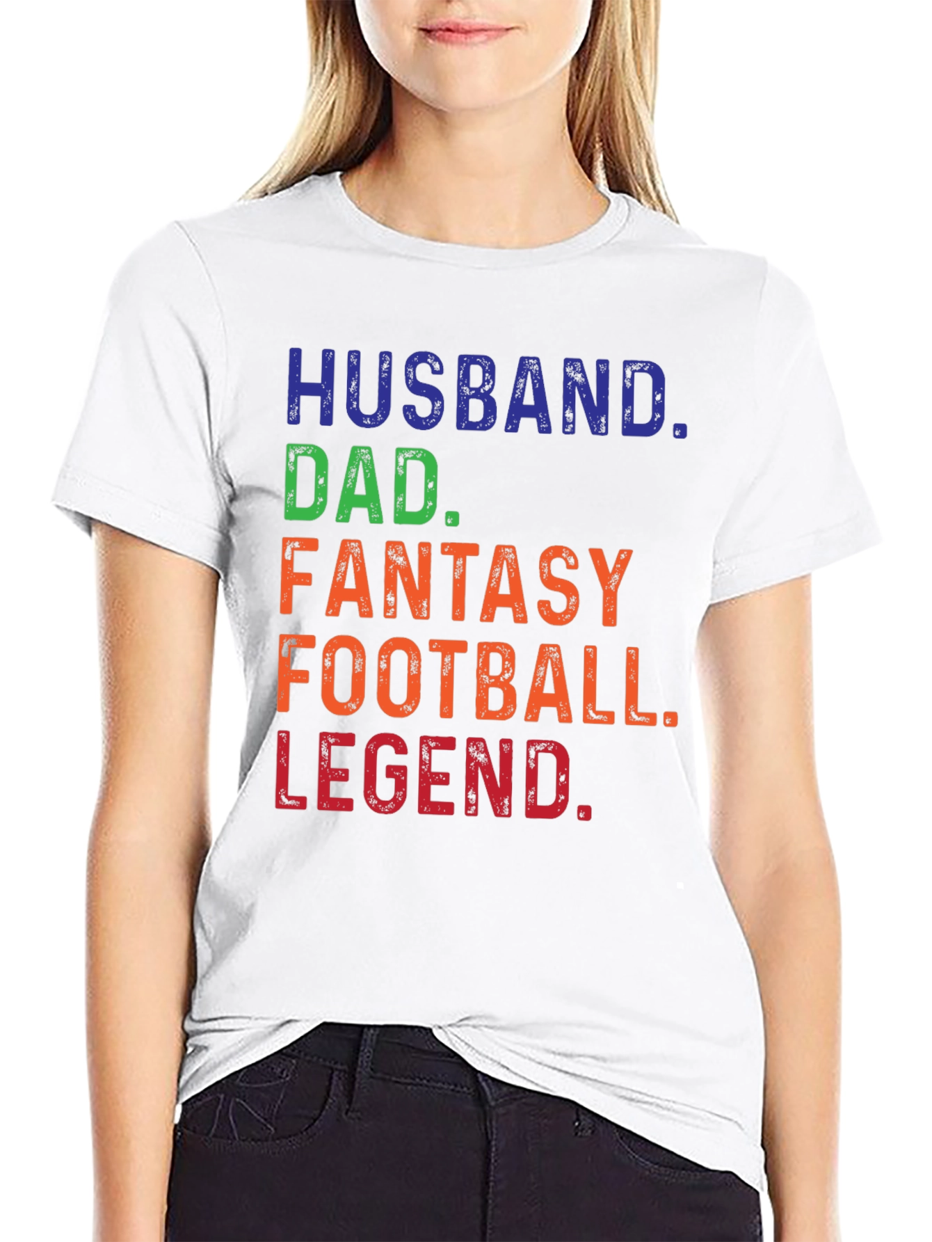 Husband Dad Fantasy Football Legend Graphic Tee