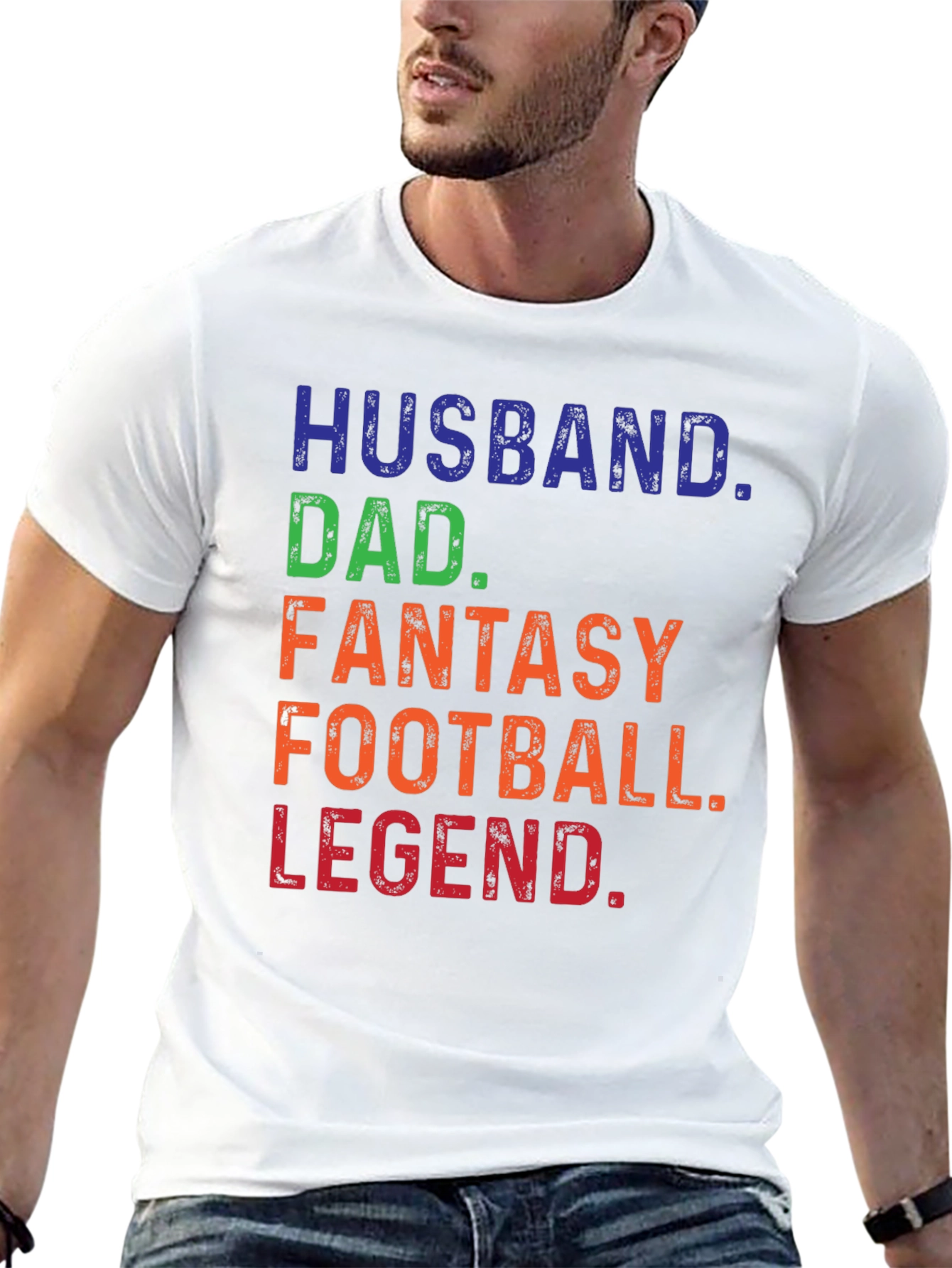 Husband Dad Fantasy Football Legend Graphic Tee