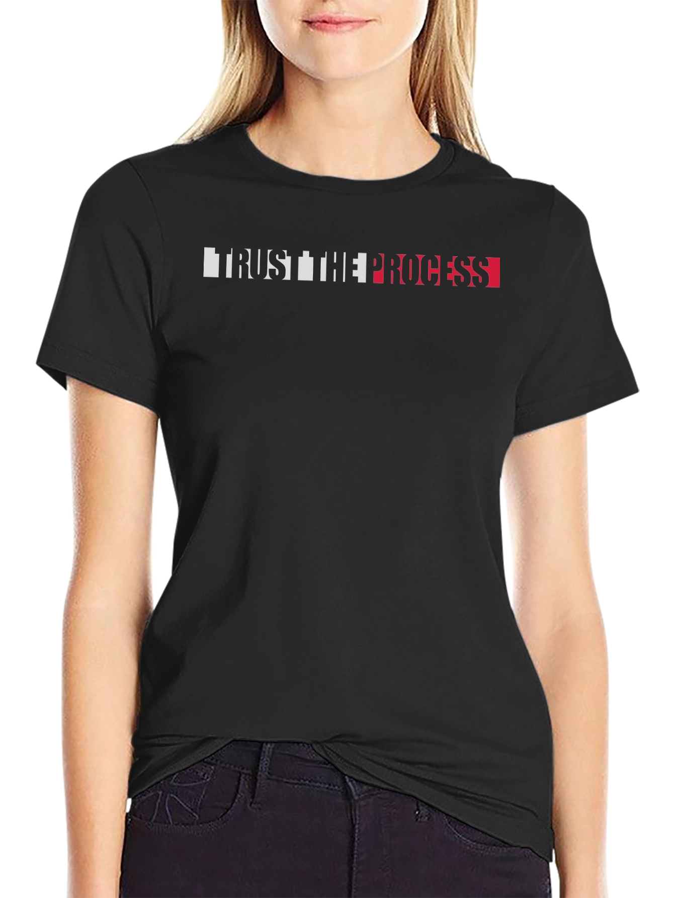 Trust The Process Graphic Tee - Black