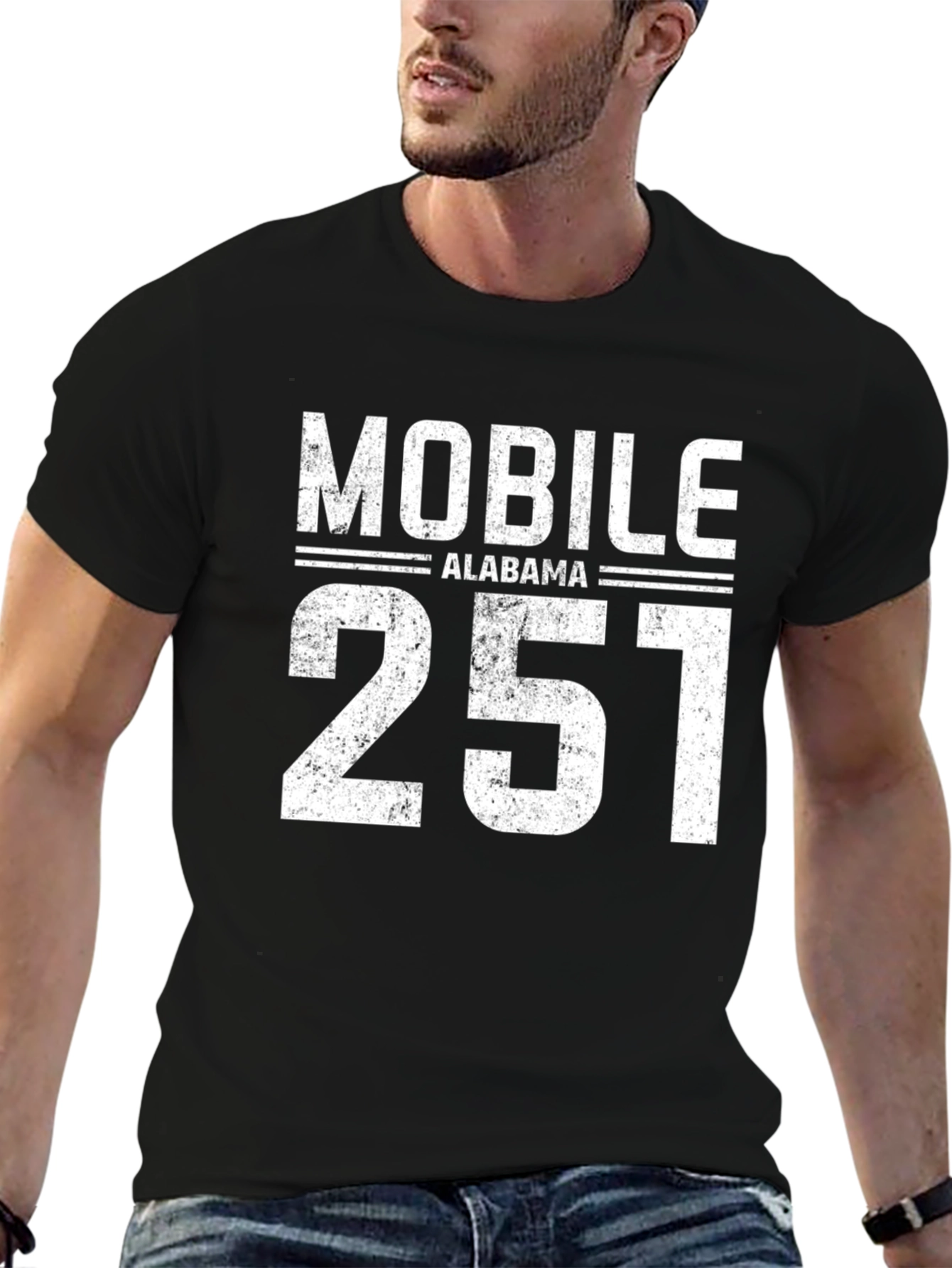 Mobile Alabama 251 Area Code T-Shirt