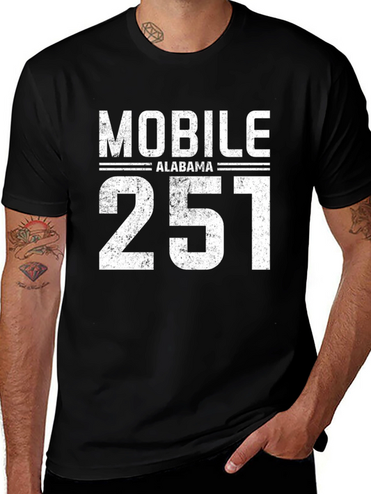 Mobile Alabama 251 Area Code T-Shirt