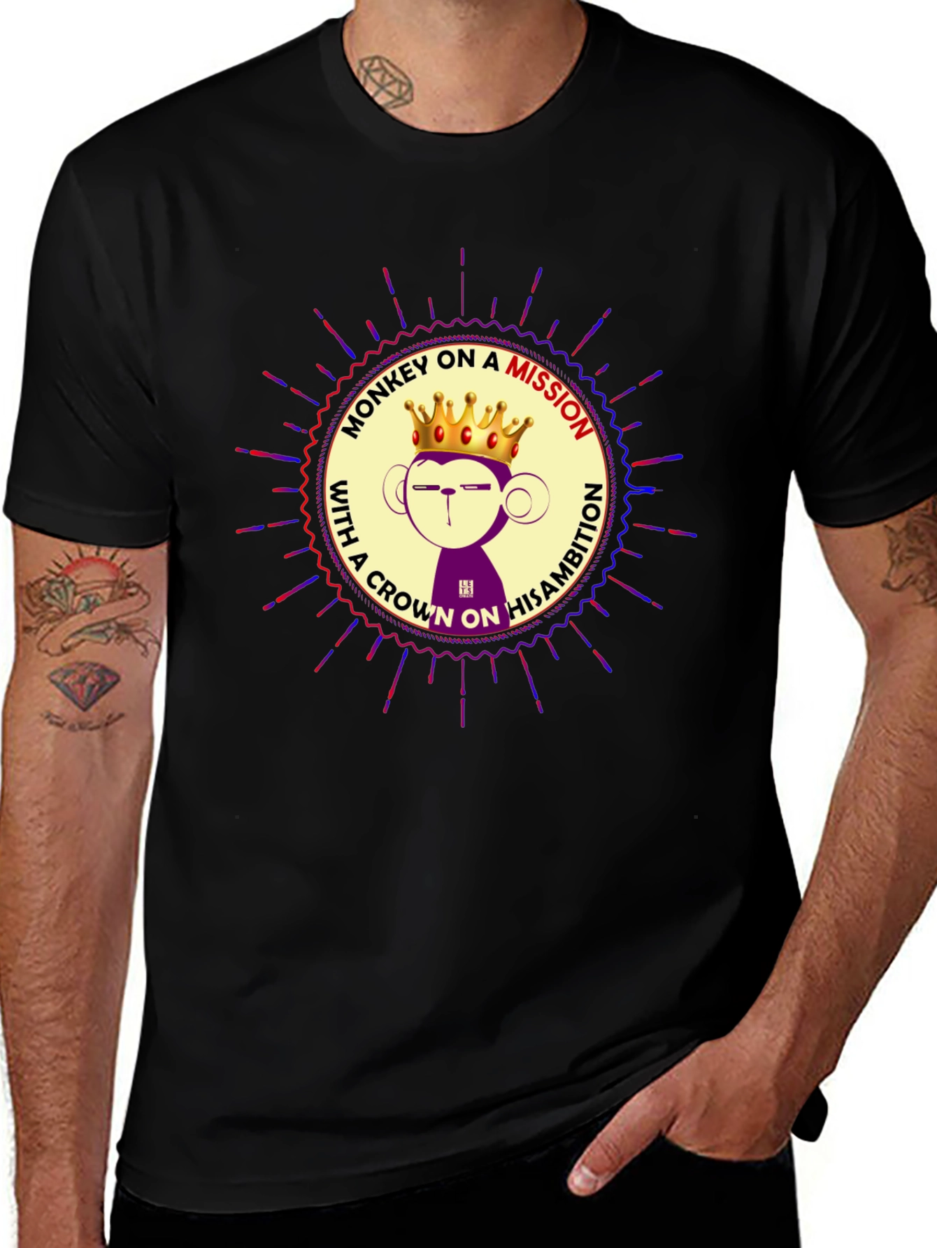 Monkey on a Mission Graphic T-Shirt
