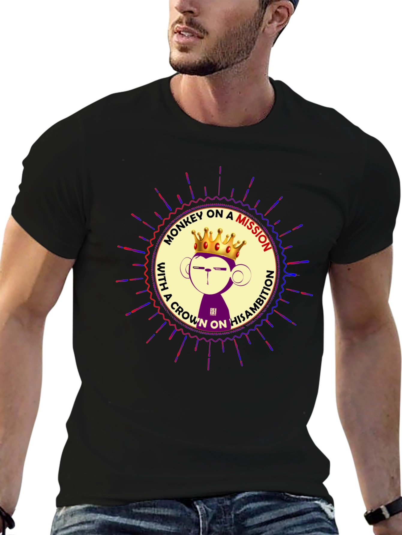 Monkey on a Mission Graphic T-Shirt