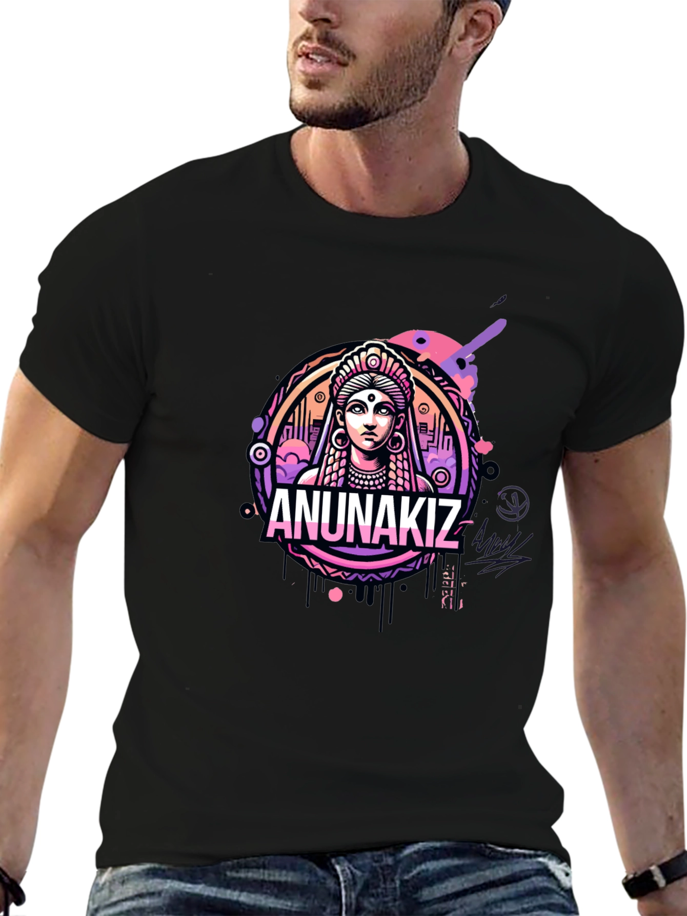 Anunakiz Graphic Tee - Black