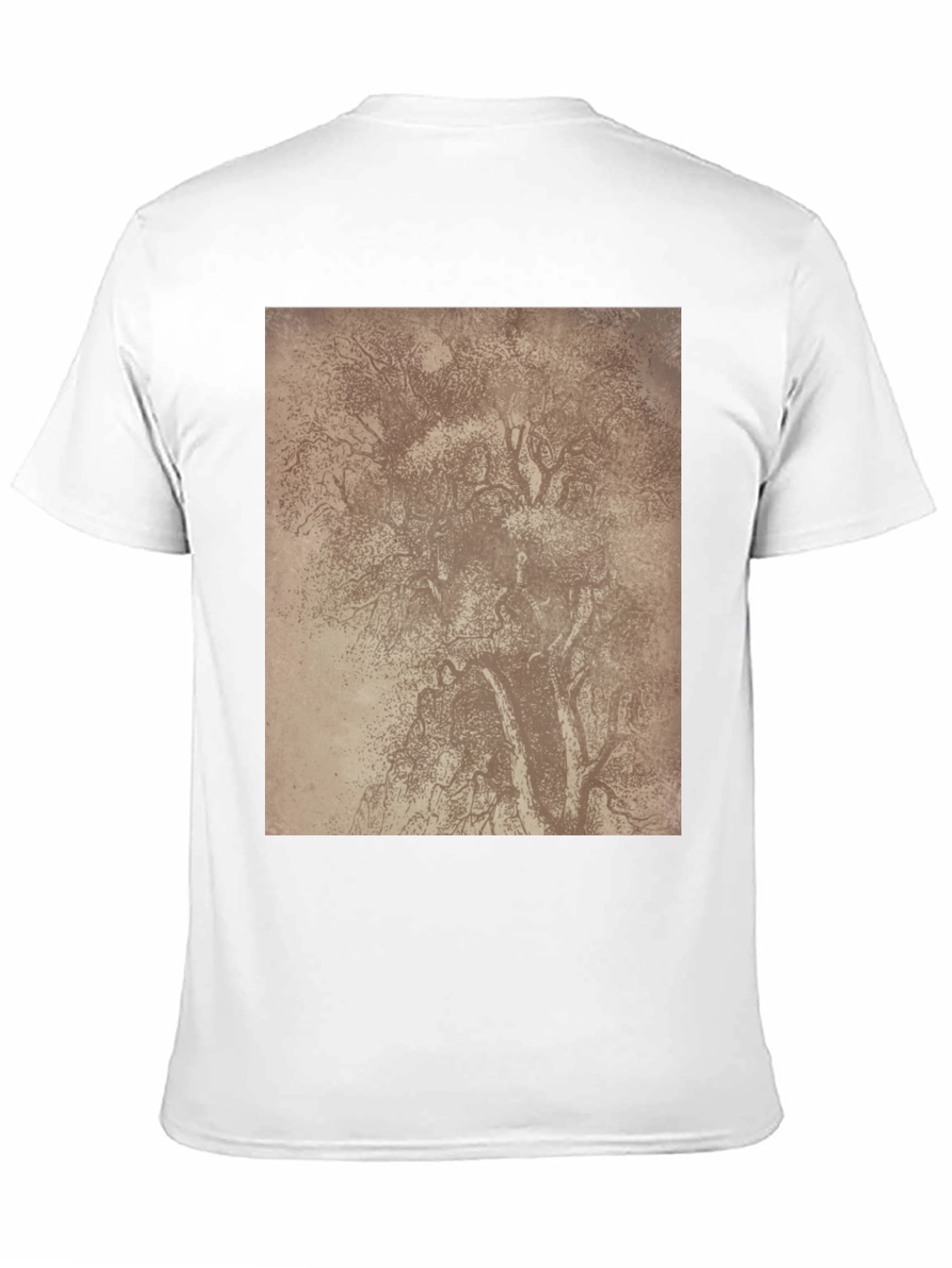 Tree Sketch Graphic Tee - Classic Black Comfort