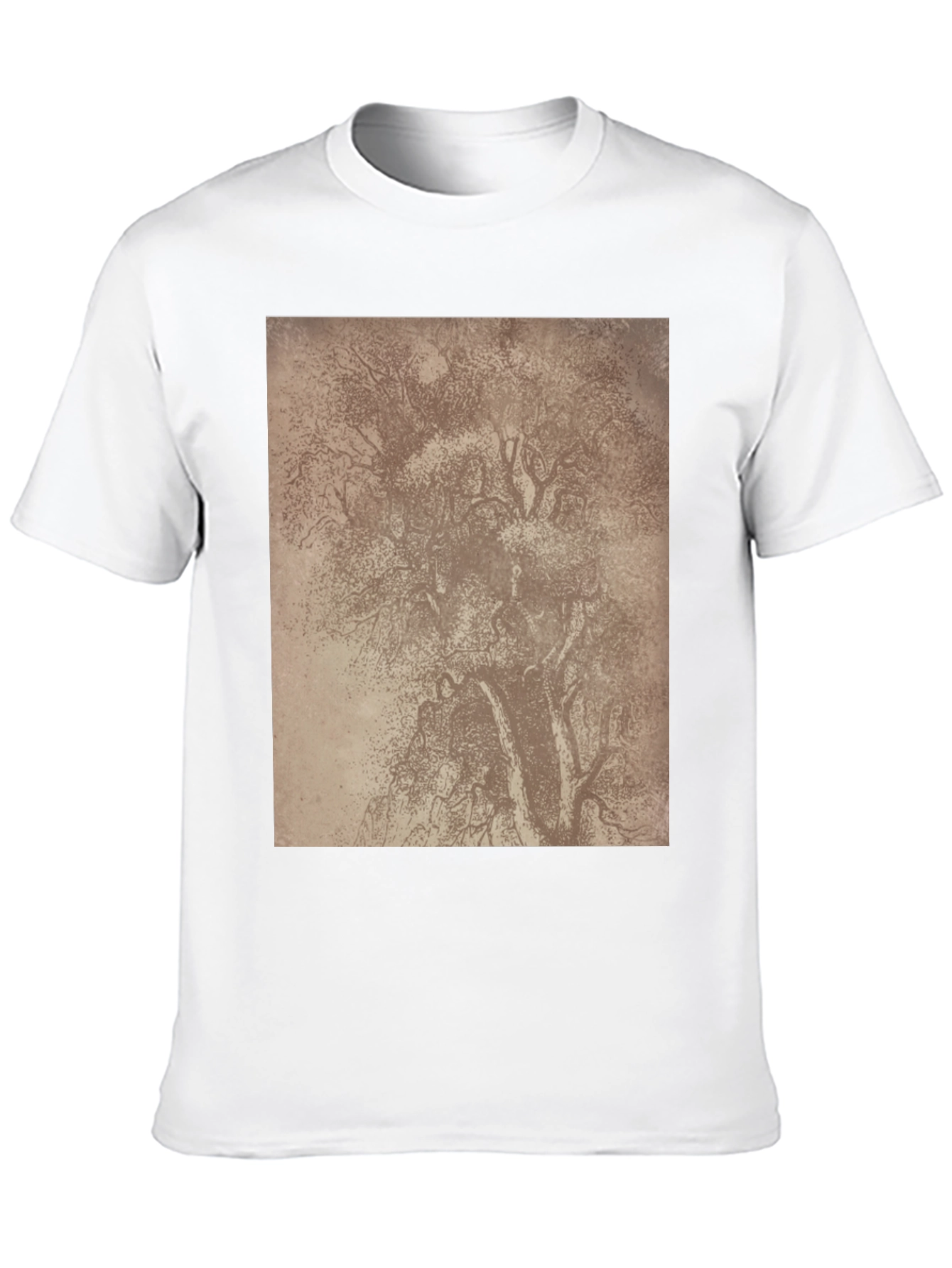 Tree Sketch Graphic Tee - Classic Black Comfort