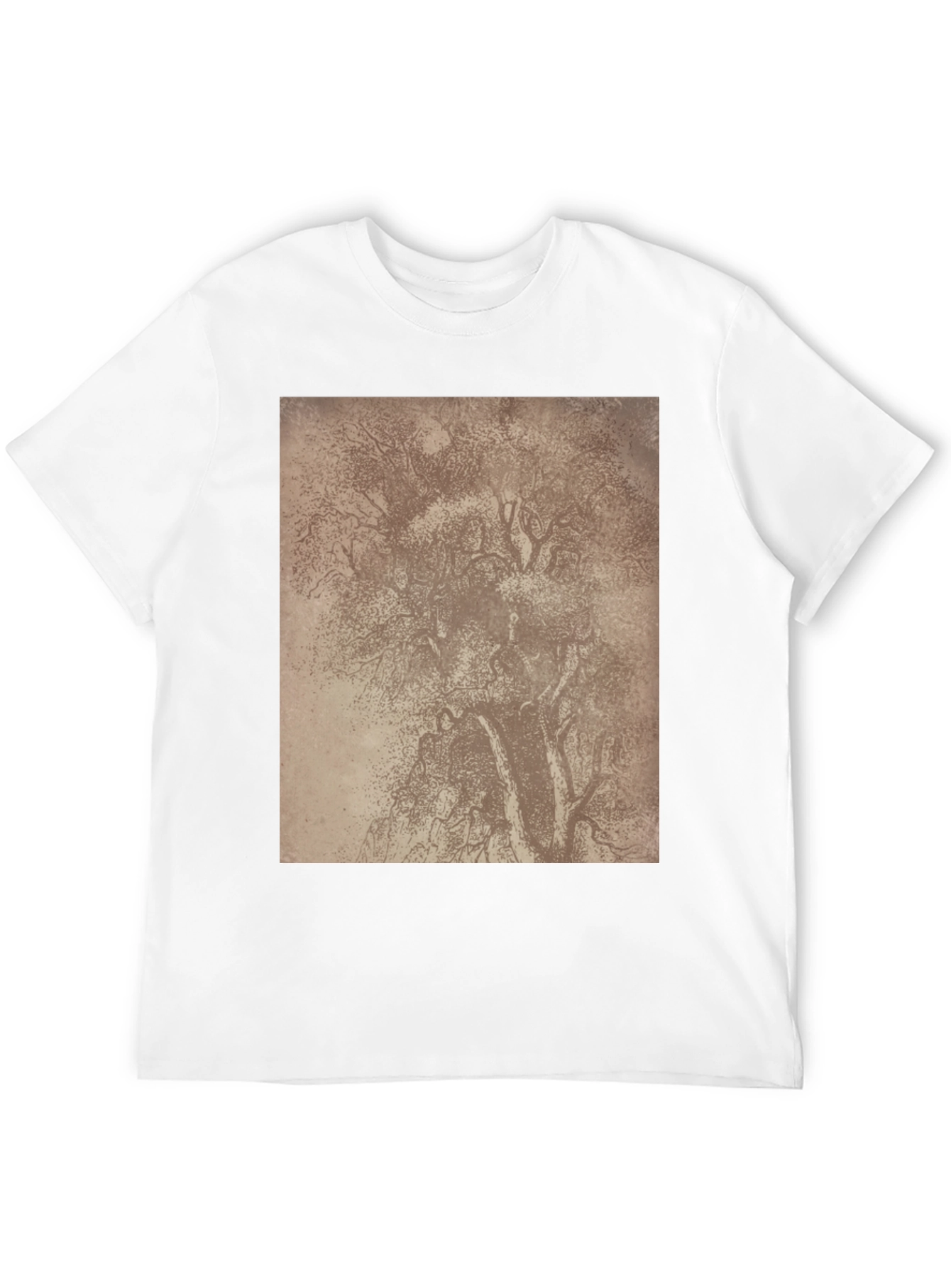 Tree Sketch Graphic Tee - Classic Black Comfort