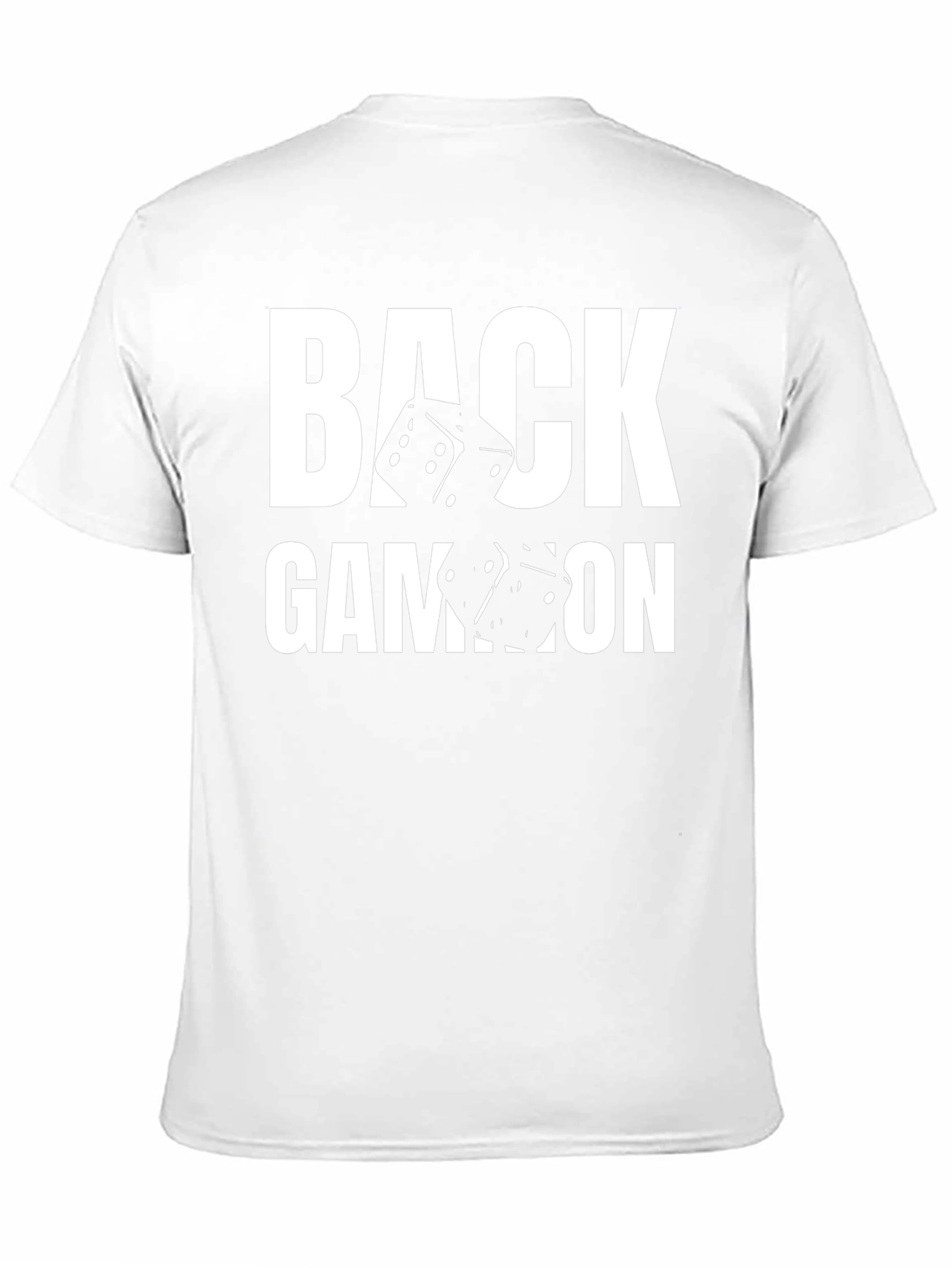 Backgammon Dice Graphic T-Shirt - Casual Black Tee