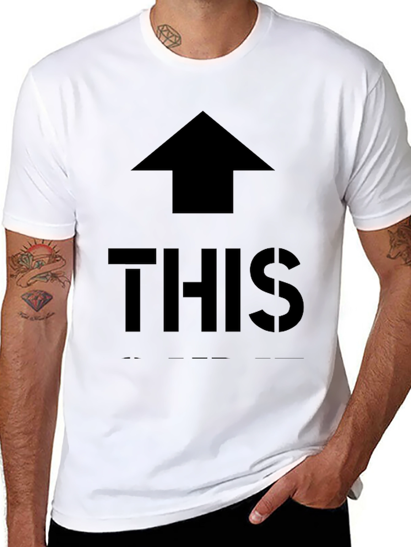 Up This Black Graphic Tee