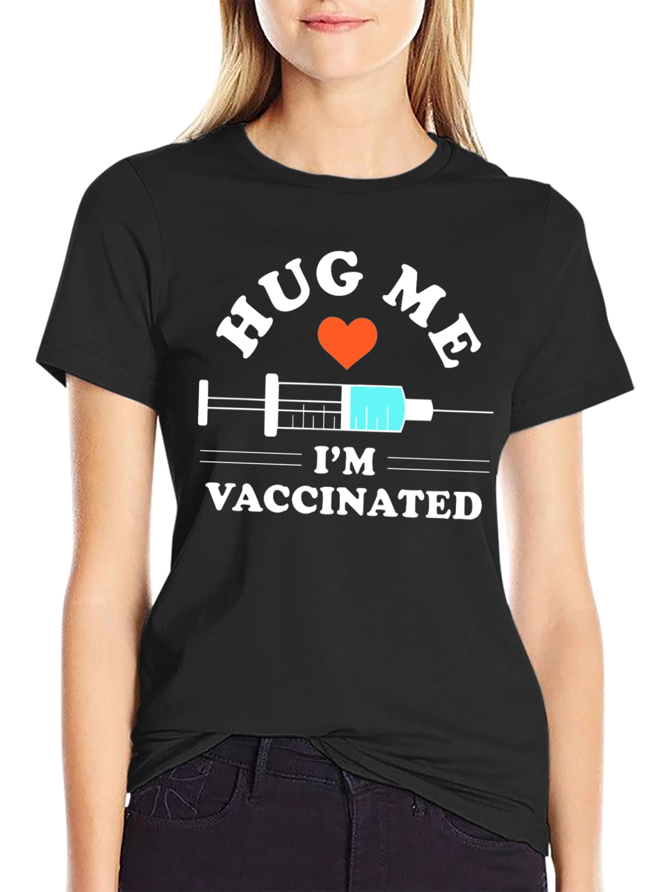 Hug Me Im Vaccinated Novelty T-Shirt