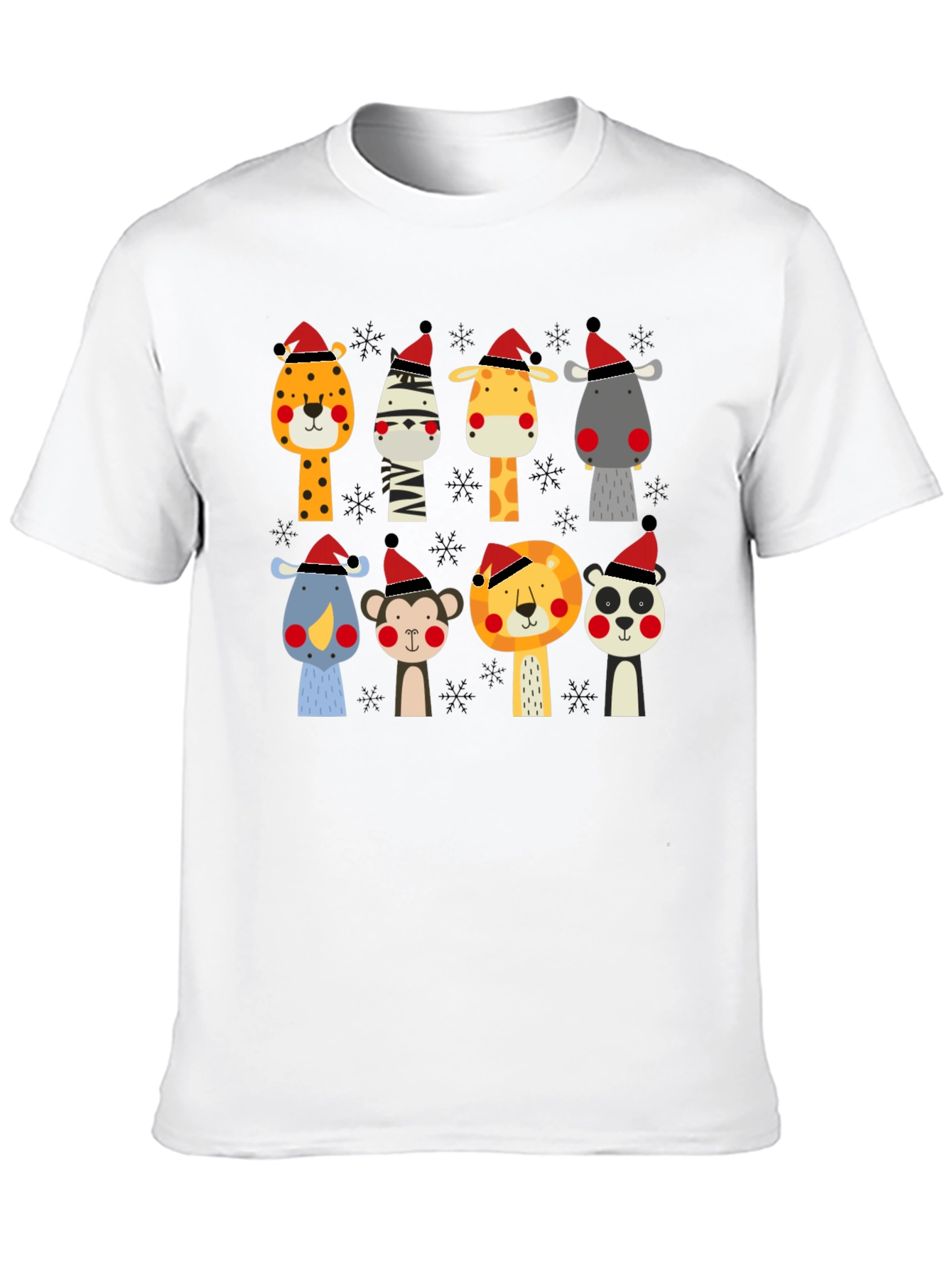 Festive Animal Print Christmas T-Shirt