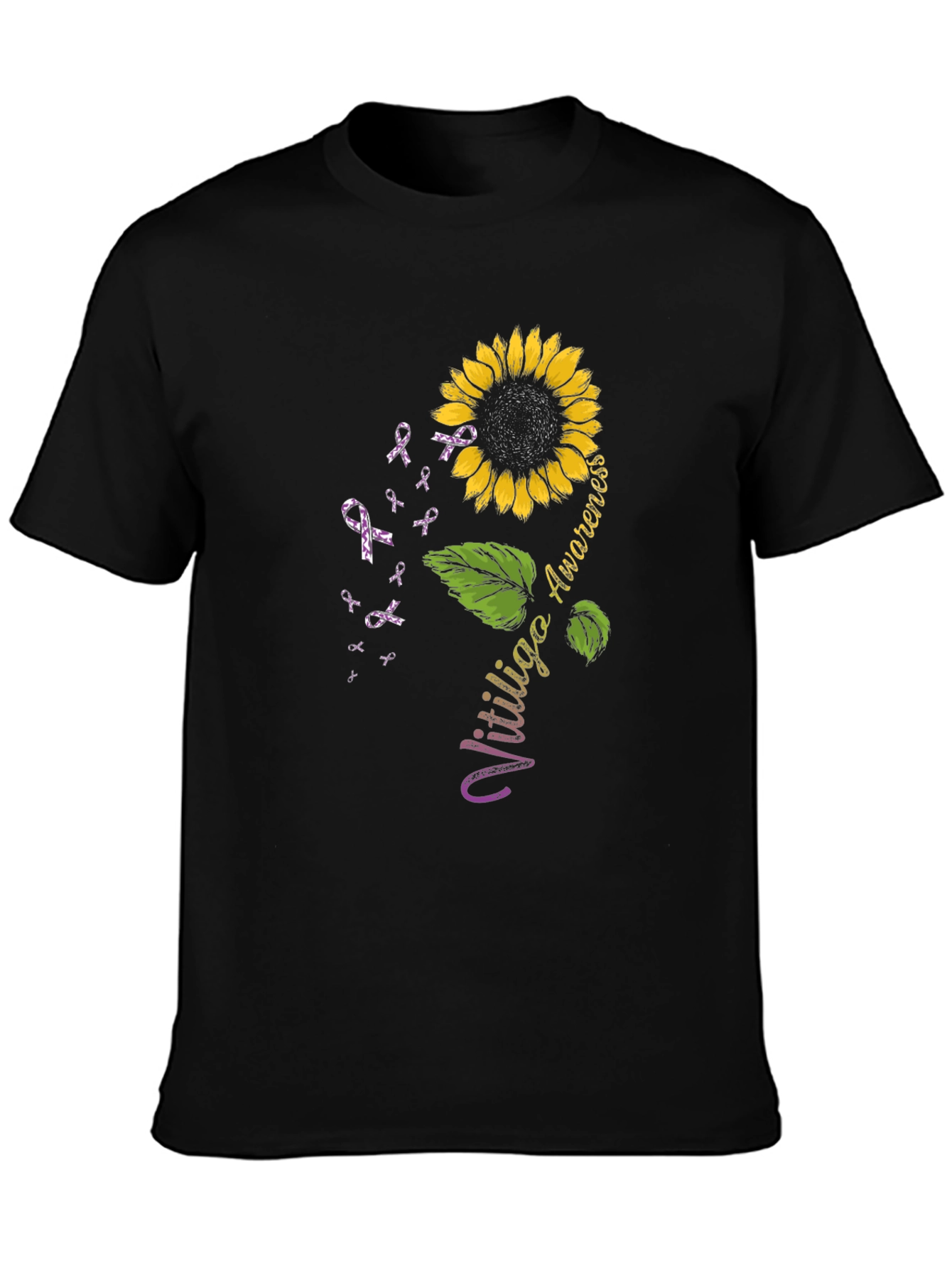 Vitiligo Awareness Sunflower T-Shirt