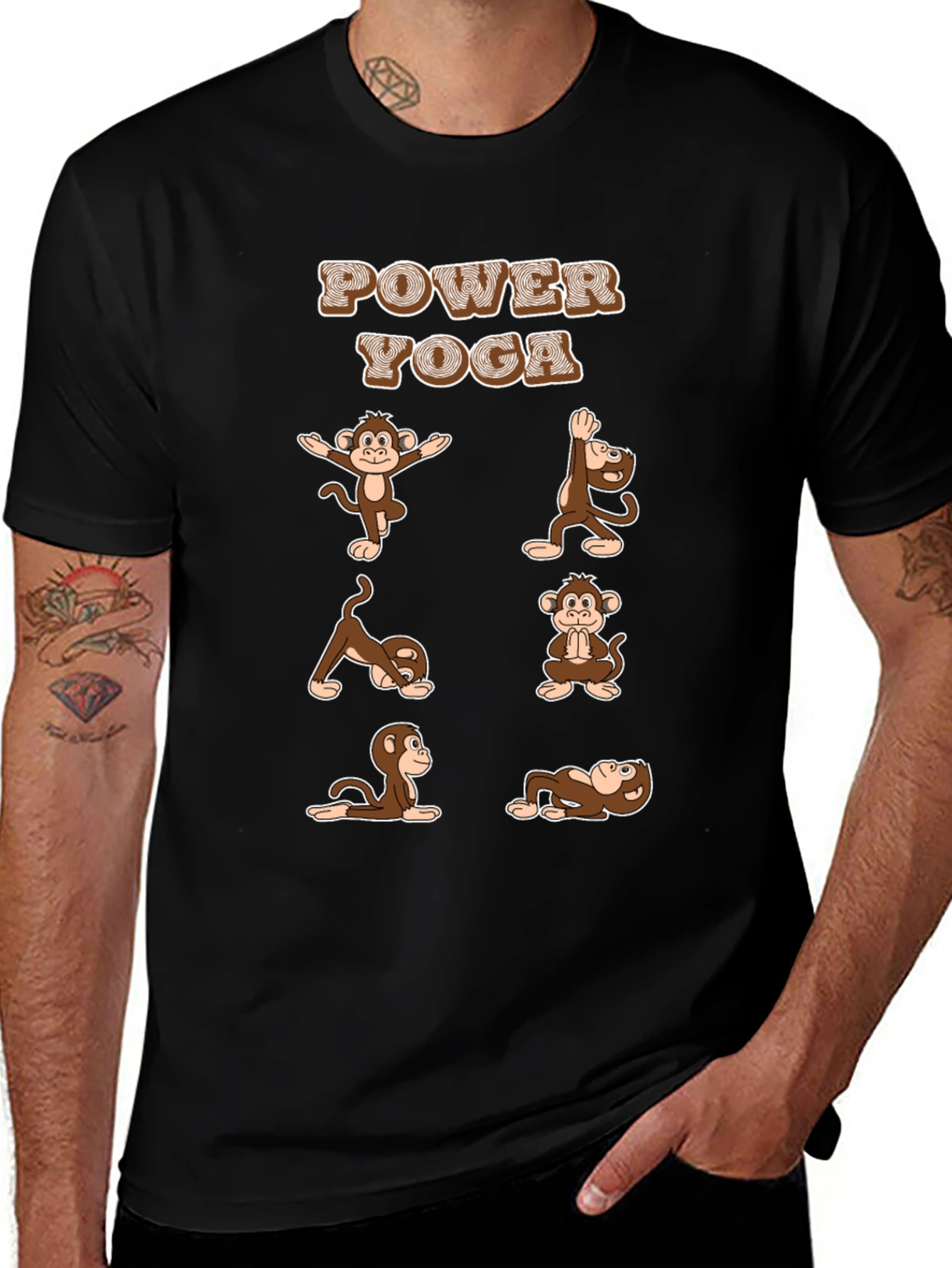 Power Yoga Monkey T-Shirt
