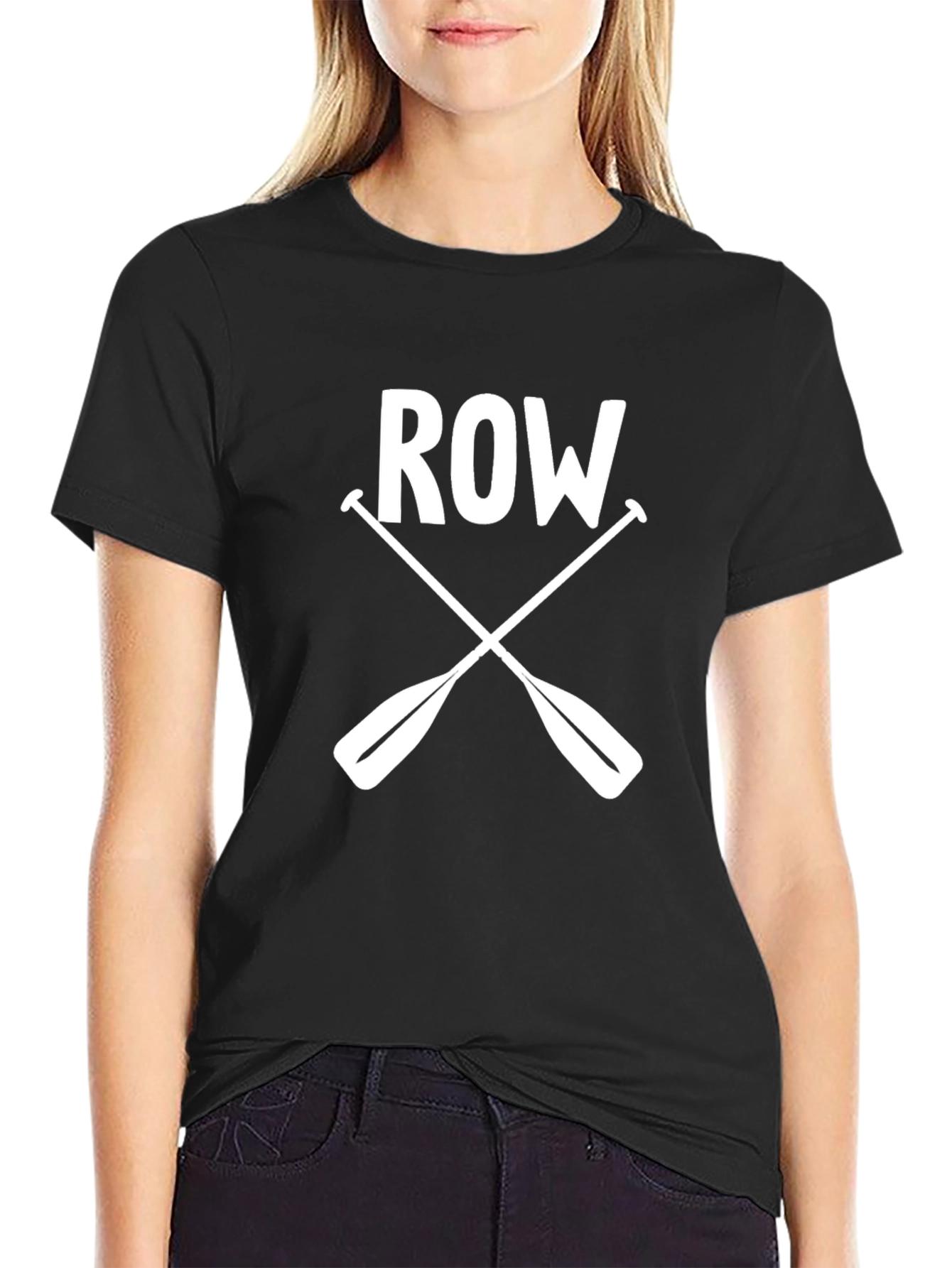 Rowing T-Shirt - Crossed Oars Graphic Tee