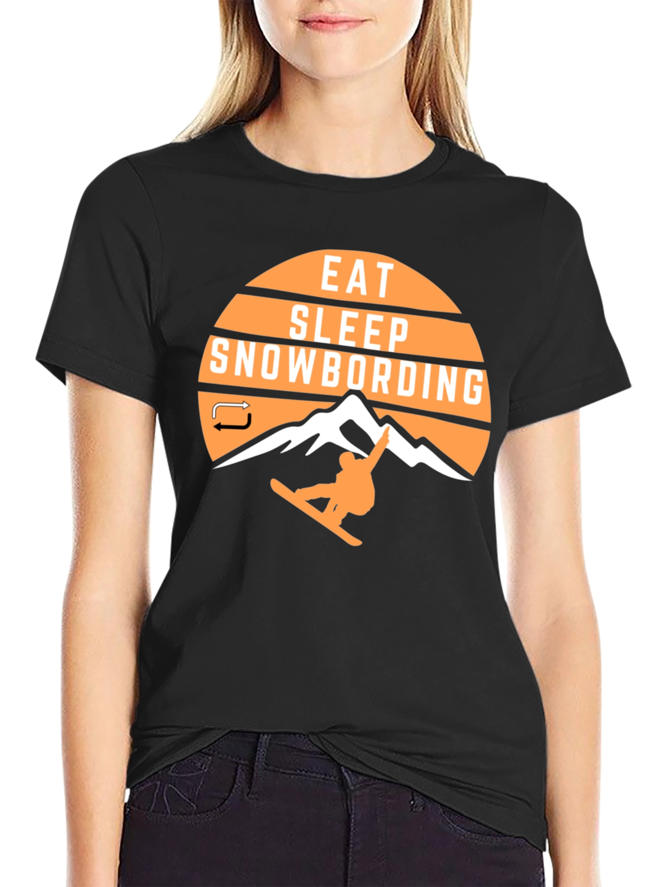 Eat Sleep Snowboarding Graphic T-Shirt