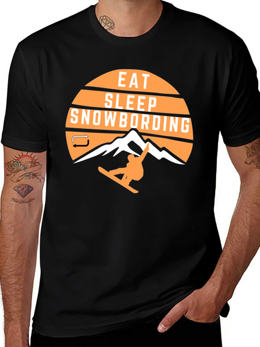 Eat Sleep Snowboarding Graphic T-Shirt