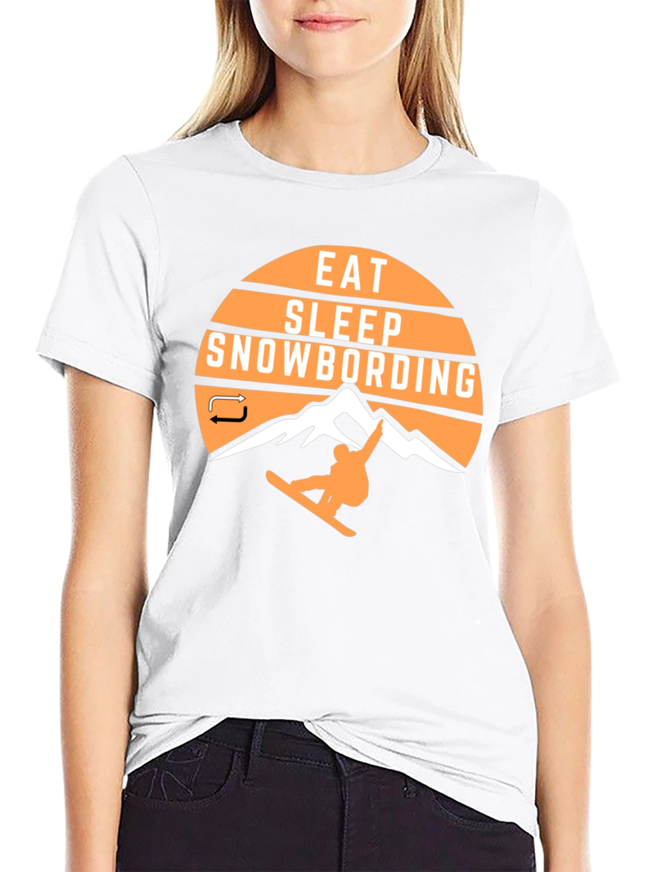 Eat Sleep Snowboarding Graphic T-Shirt