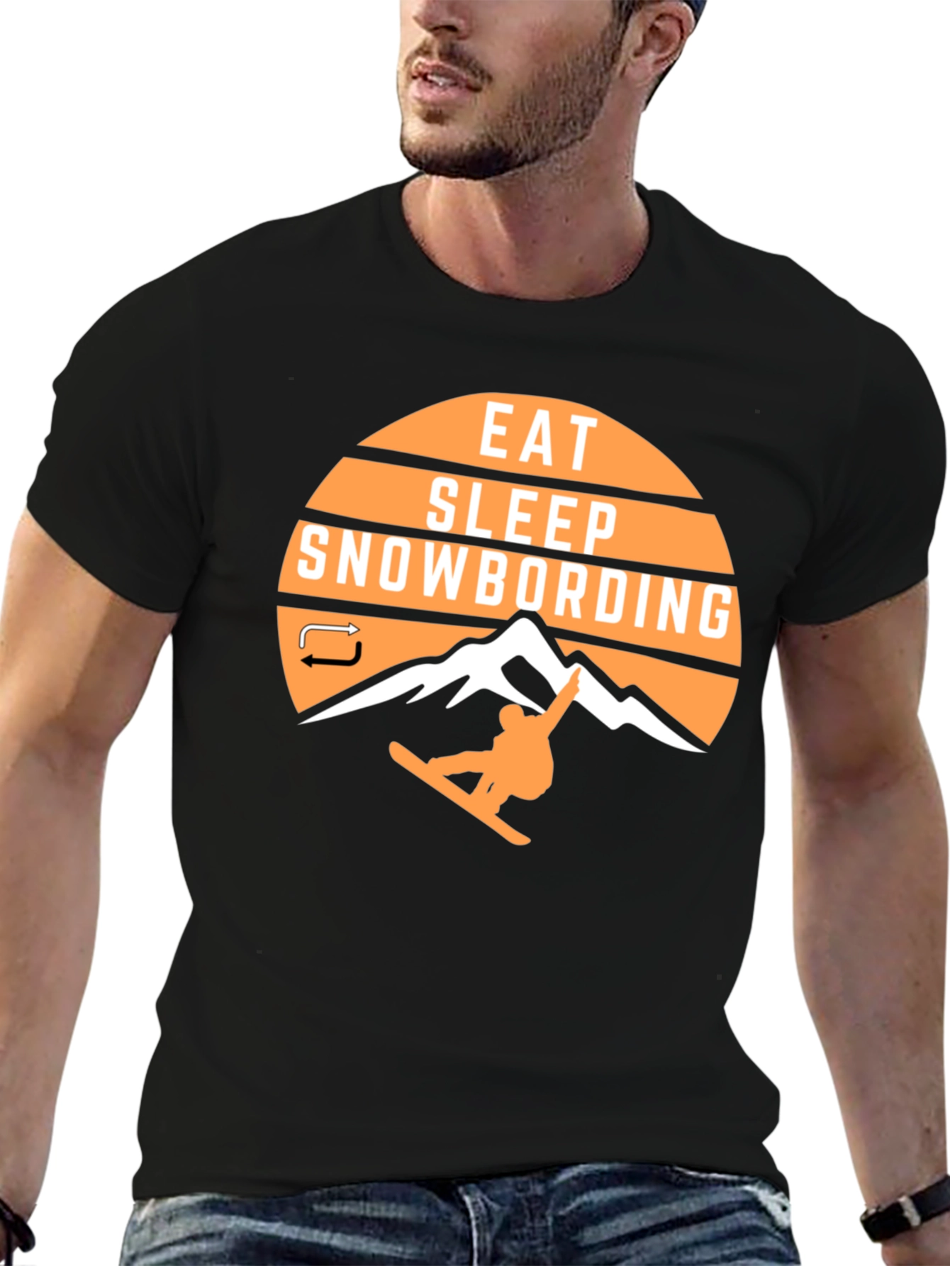 Eat Sleep Snowboarding Graphic T-Shirt
