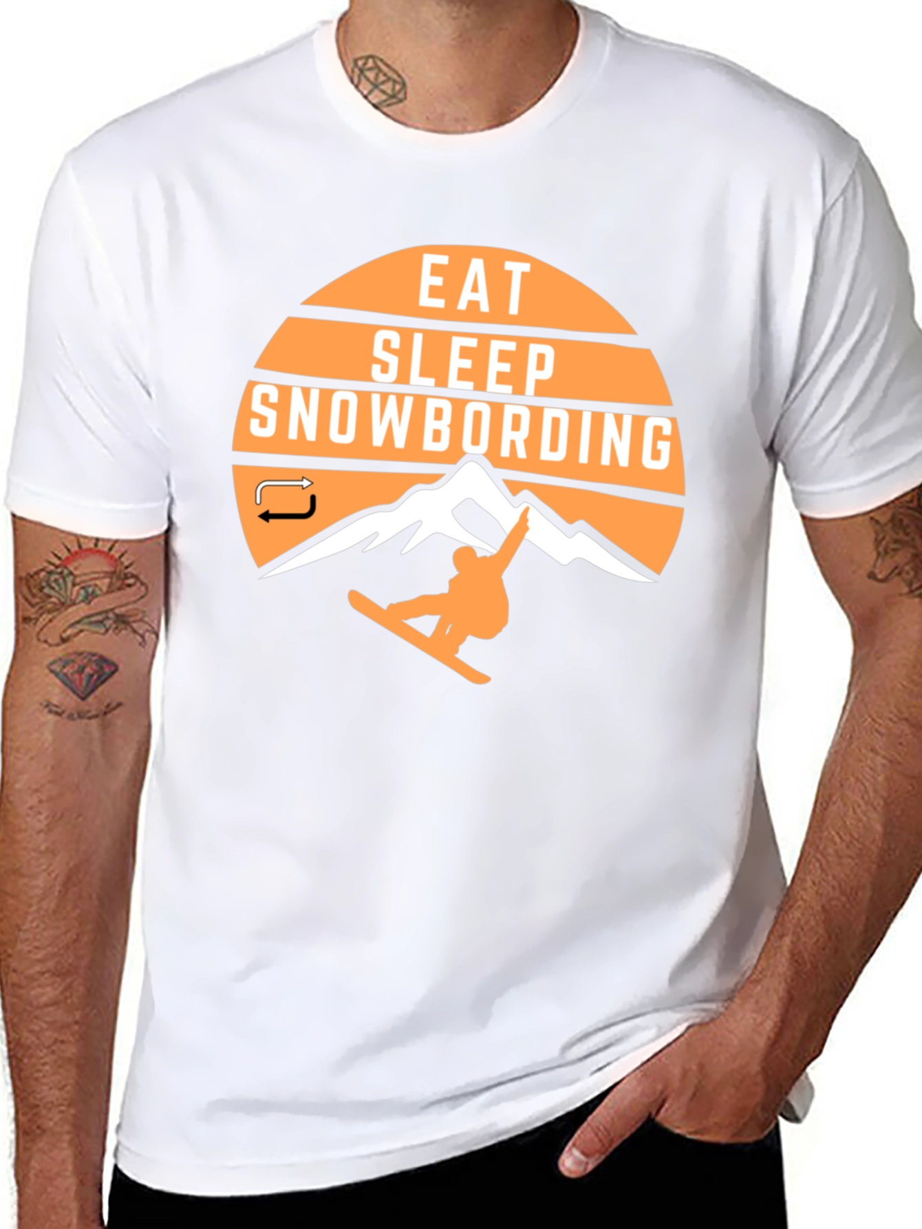 Eat Sleep Snowboarding Graphic T-Shirt